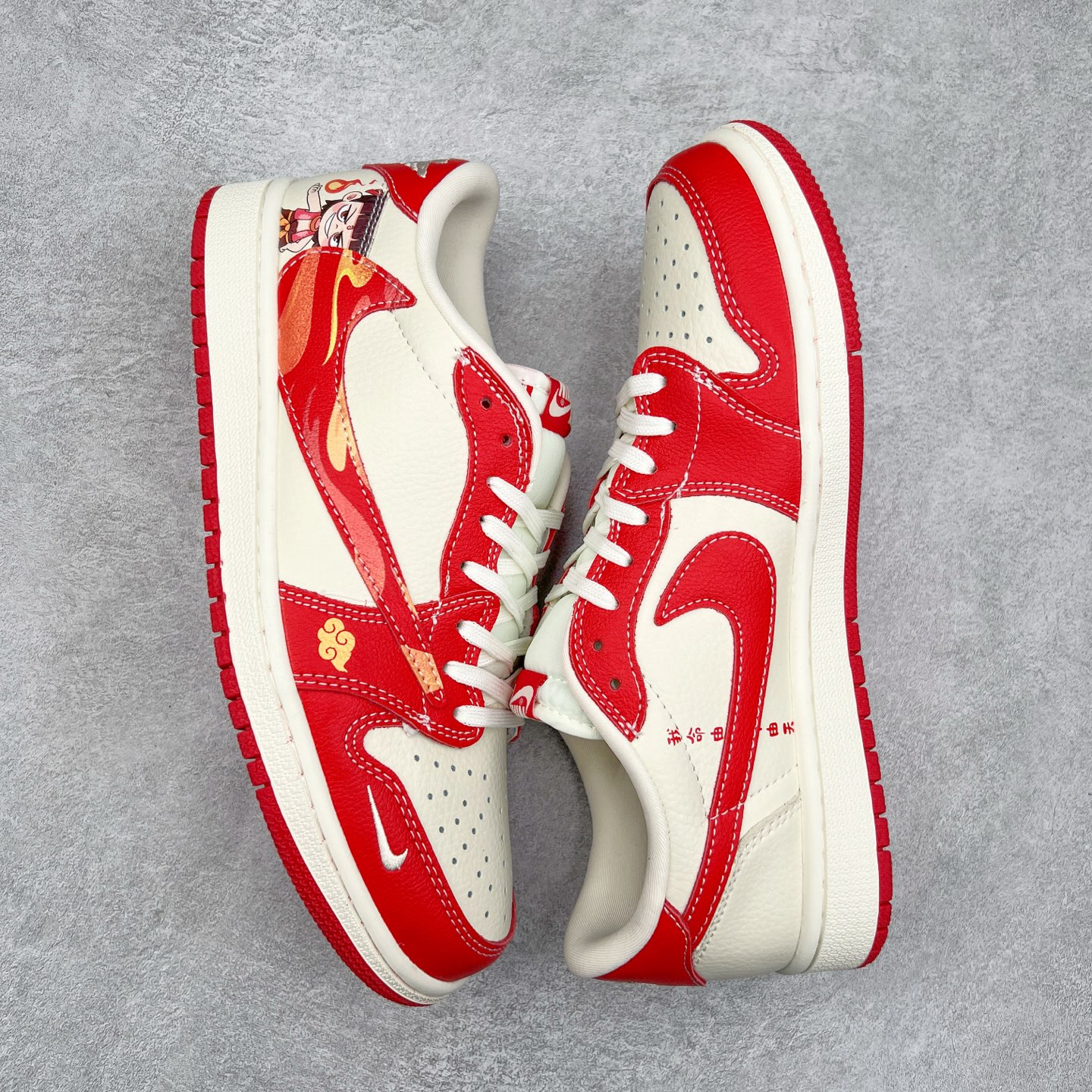 图片[3]-TS x Air Jordan AJ1 Low 倒钩低帮联名定制配色 XS2025-088 原厂内置气垫魔块 A模大底 头层小牛皮 鞋舌AJ原厂专用牛津布+AJ专用反口珍珠布+原厂无杂质高弹内里海棉+特殊封边弹力鞋带 尺码：36 36.5 37.5 38 38.5 39 40 40.5 41 42 42.5 43 44 44.5 45 46 47.5-选品中心