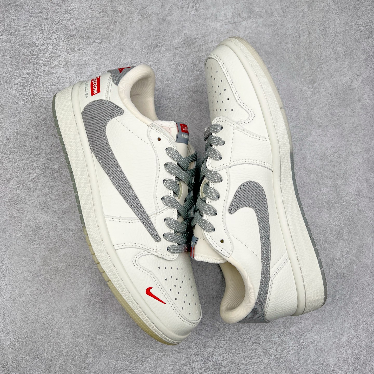 图片[3]-TS x Air Jordan AJ1 Low 倒钩低帮联名定制配色 JH6088-705 原厂内置气垫魔块 A模大底 头层小牛皮 鞋舌AJ原厂专用牛津布+AJ专用反口珍珠布+原厂无杂质高弹内里海棉+特殊封边弹力鞋带 尺码：36 36.5 37.5 38 38.5 39 40 40.5 41 42 42.5 43 44 44.5 45 46 47.5-选品中心
