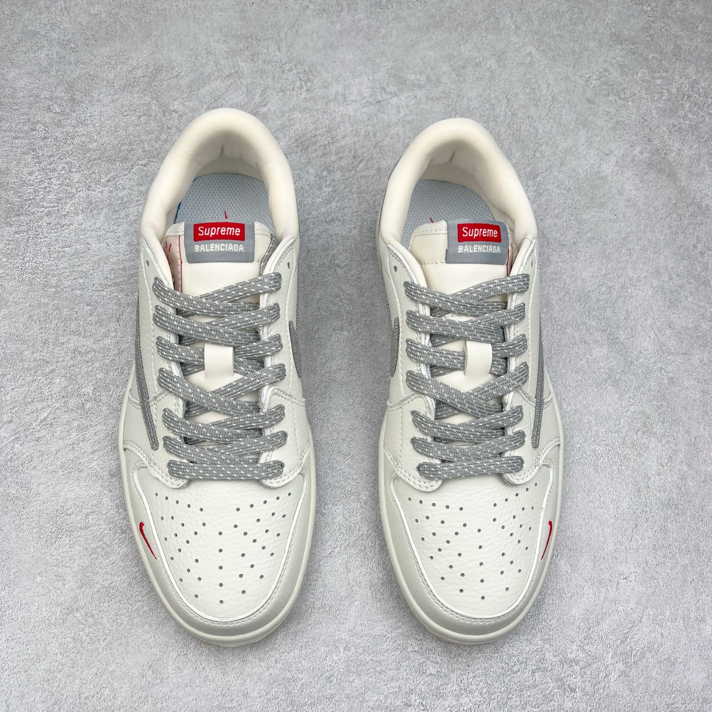 图片[2]-TS x Air Jordan AJ1 Low 倒钩低帮联名定制配色 JH6088-705 原厂内置气垫魔块 A模大底 头层小牛皮 鞋舌AJ原厂专用牛津布+AJ专用反口珍珠布+原厂无杂质高弹内里海棉+特殊封边弹力鞋带 尺码：36 36.5 37.5 38 38.5 39 40 40.5 41 42 42.5 43 44 44.5 45 46 47.5-选品中心