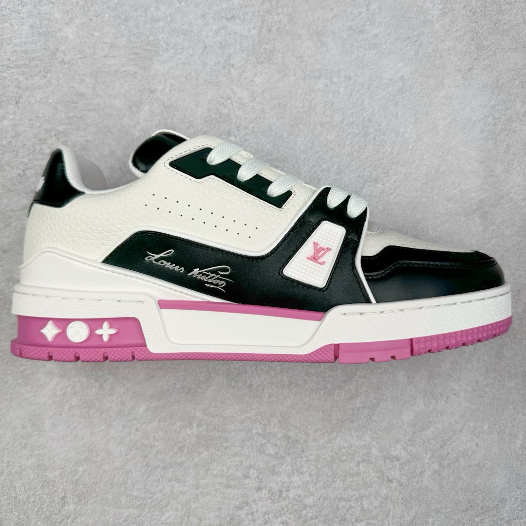 图片[6]-＃GD广顶 Louis Vuitton Trainer lv路易威登时装走秀运动时尚板鞋 外贸零售特供批次 2023全新纸板数据 印花高频效果碾压市面 市售天花板产物 耗时半年巨作 全套原厂新版原纸板楦头开发 原厂特供皮料加持 市场所有版本中综合最强的货品 GD实力大厂出品 全网最全配色更新最快 最成熟的做工稳定的品控 完美鞋型超高的清洁度 零毛边线头瑕疵 全套原楦原纸版原鞋开模 全网最具灵魂的版型 正确原装黄色鞋盒 正确中底印花 鞋面印花3D高频深度立体 全鞋电脑针车 紧密相连 针距密度一致 环保乳胶注塑鞋垫 厚度脚感还原原版 皮面裁剪部位 统一油边封口工艺 原装橡胶大底含胶量大底组合零偏差 专柜全套包装 防尘袋 说明书 质保卡 男女鞋 尺码：35 36 37 38 39 40 41 42 43 44 45-选品中心