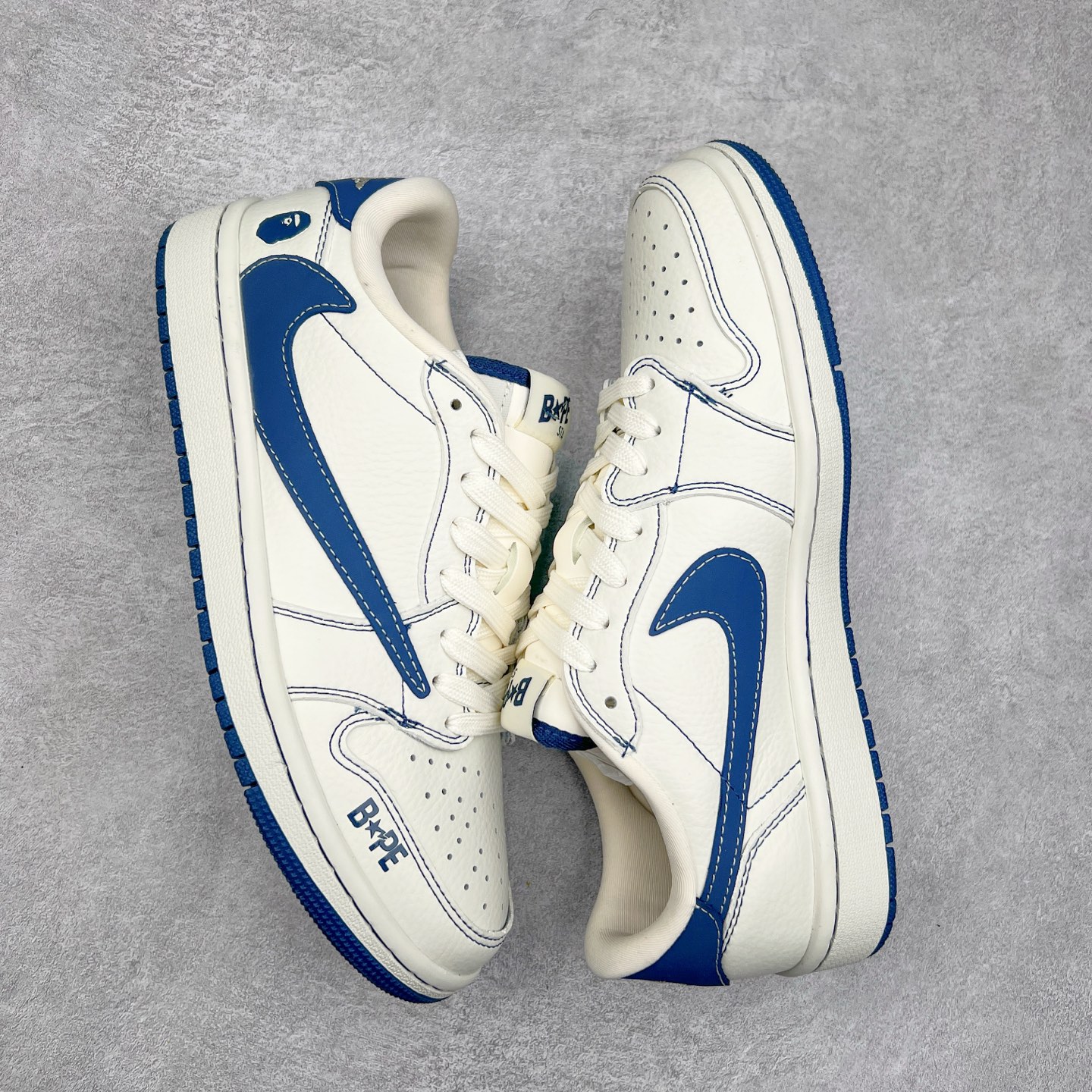 图片[3]-TS x Air Jordan AJ1 Low 倒钩低帮联名定制配色 CH6336-008 原厂内置气垫魔块 A模大底 头层小牛皮 鞋舌AJ原厂专用牛津布+AJ专用反口珍珠布+原厂无杂质高弹内里海棉+特殊封边弹力鞋带 实拍调校N版已经零色差零失真 百分百还原实物色彩所见即所得 不存在货不对板色差等低级问题 选购参考实物拍摄 不混卖不参货 只用心做好货严格选品 承诺混一赔十 尺码：36 36.5 37.5 38 38.5 39 40 40.5 41 42 42.5 43 44 44.5 45-选品中心