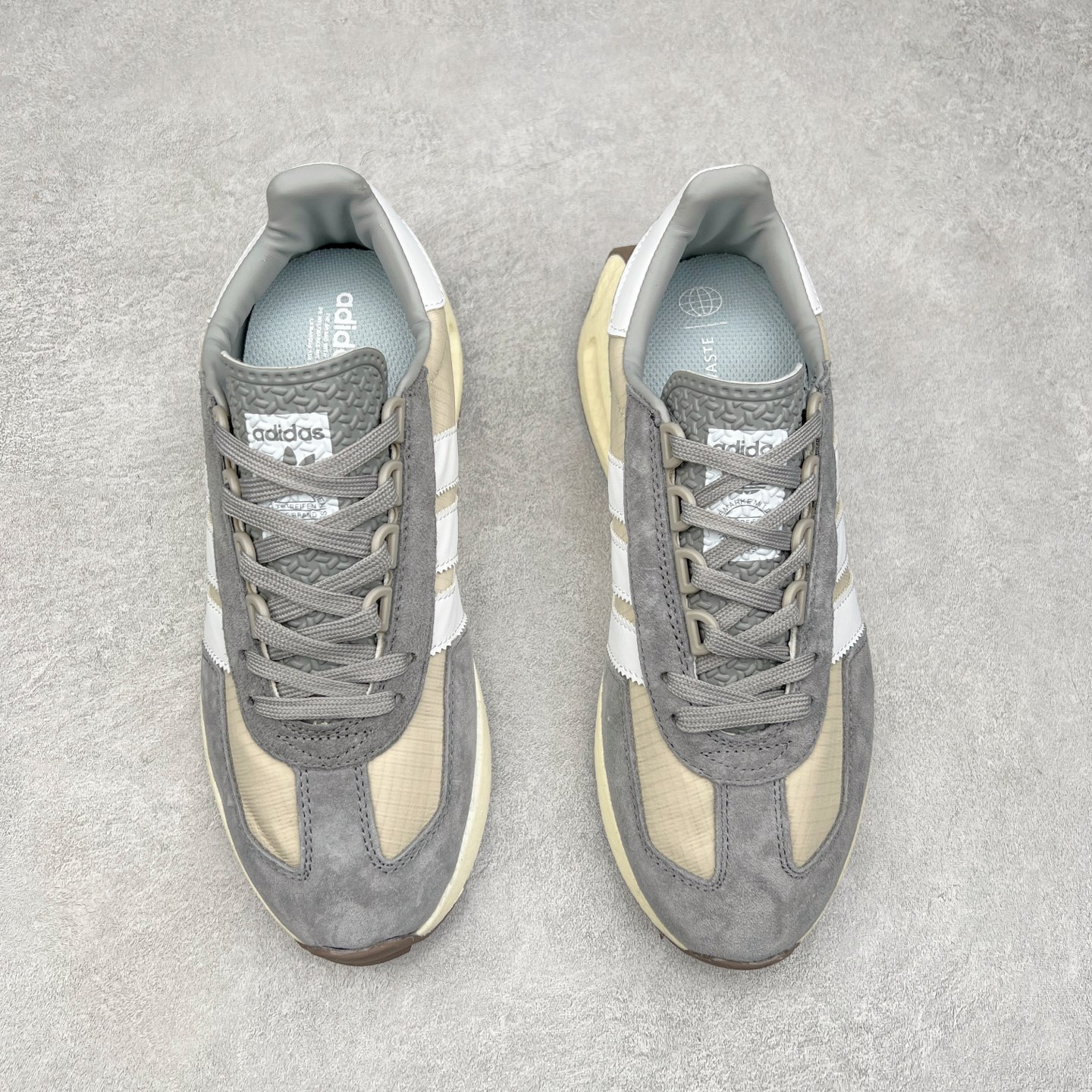 图片[2]-AD Originals Retropy Boost E5系列复古赛车原型一代系列爆米花缓震休闲运动慢跑鞋 复古风格鞋款作为如今的流行趋势之一深受欢迎，正是因此，将品牌历史经典设计与现代材料和技术相融合成为了Originals的创作思路，重新带来那些经典作品并赋予新诠释，使其跨越历史，成为时代标签。通过重新组合品牌历史经典与当代创新技术 Originals推出Retropy E5新鞋款 在延续复古韵味的同时，设计上做出更适应于现代化审美的调整。鞋面采用尼龙材质和绒面革结合打造，搭配BOOST材质中底提供舒适的日常穿着体验。尺码：36 36⅔ 37⅓ 38 38⅔ 39⅓ 40 40⅔ 41⅓ 42 42⅔ 43⅓ 44 45-选品中心