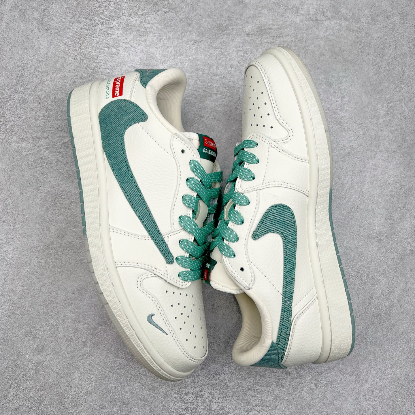 图片[3]-TS x Air Jordan AJ1 Low 倒钩低帮联名定制配色 JH6088-706 原厂内置气垫魔块 A模大底 头层小牛皮 鞋舌AJ原厂专用牛津布+AJ专用反口珍珠布+原厂无杂质高弹内里海棉+特殊封边弹力鞋带 实拍调校N版已经零色差零失真 百分百还原实物色彩所见即所得 不存在货不对板色差等低级问题 选购参考实物拍摄 不混卖不参货 只用心做好货严格选品 承诺混一赔十 尺码：36 36.5 37.5 38 38.5 39 40 40.5 41 42 42.5 43 44 44.5 45-选品中心