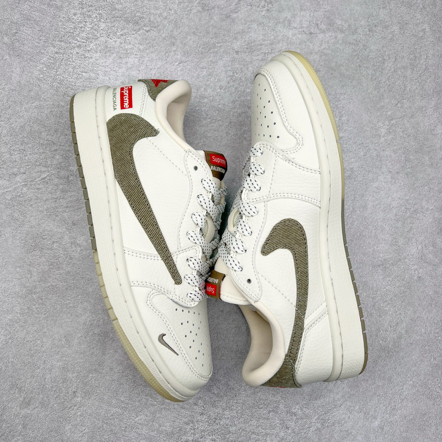 图片[3]-TS x Air Jordan AJ1 Low 倒钩低帮联名定制配色 JH6088-609 原厂内置气垫魔块 A模大底 头层小牛皮 鞋舌AJ原厂专用牛津布+AJ专用反口珍珠布+原厂无杂质高弹内里海棉+特殊封边弹力鞋带 实拍调校N版已经零色差零失真 百分百还原实物色彩所见即所得 不存在货不对板色差等低级问题 选购参考实物拍摄 不混卖不参货 只用心做好货严格选品 承诺混一赔十 尺码：36 36.5 37.5 38 38.5 39 40 40.5 41 42 42.5 43 44 44.5 45-选品中心
