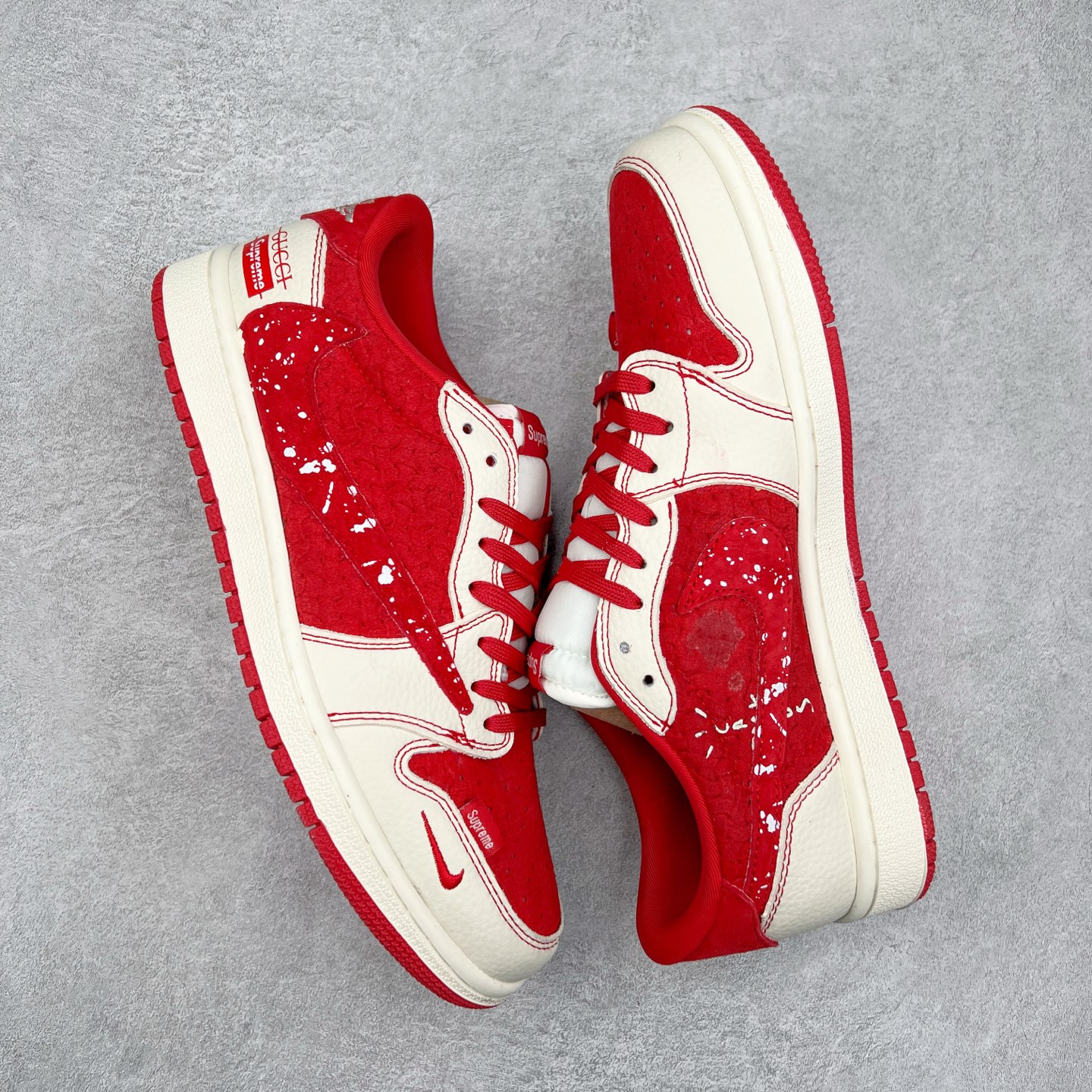 图片[3]-TS x Air Jordan AJ1 Low 倒钩低帮联名定制配色 XS2024-040 原厂内置气垫魔块 A模大底 头层小牛皮 鞋舌AJ原厂专用牛津布+AJ专用反口珍珠布+原厂无杂质高弹内里海棉+特殊封边弹力鞋带 实拍调校N版已经零色差零失真 百分百还原实物色彩所见即所得 不存在货不对板色差等低级问题 选购参考实物拍摄 不混卖不参货 只用心做好货严格选品 承诺混一赔十 尺码：36 36.5 37.5 38 38.5 39 40 40.5 41 42 42.5 43 44 44.5 45-选品中心
