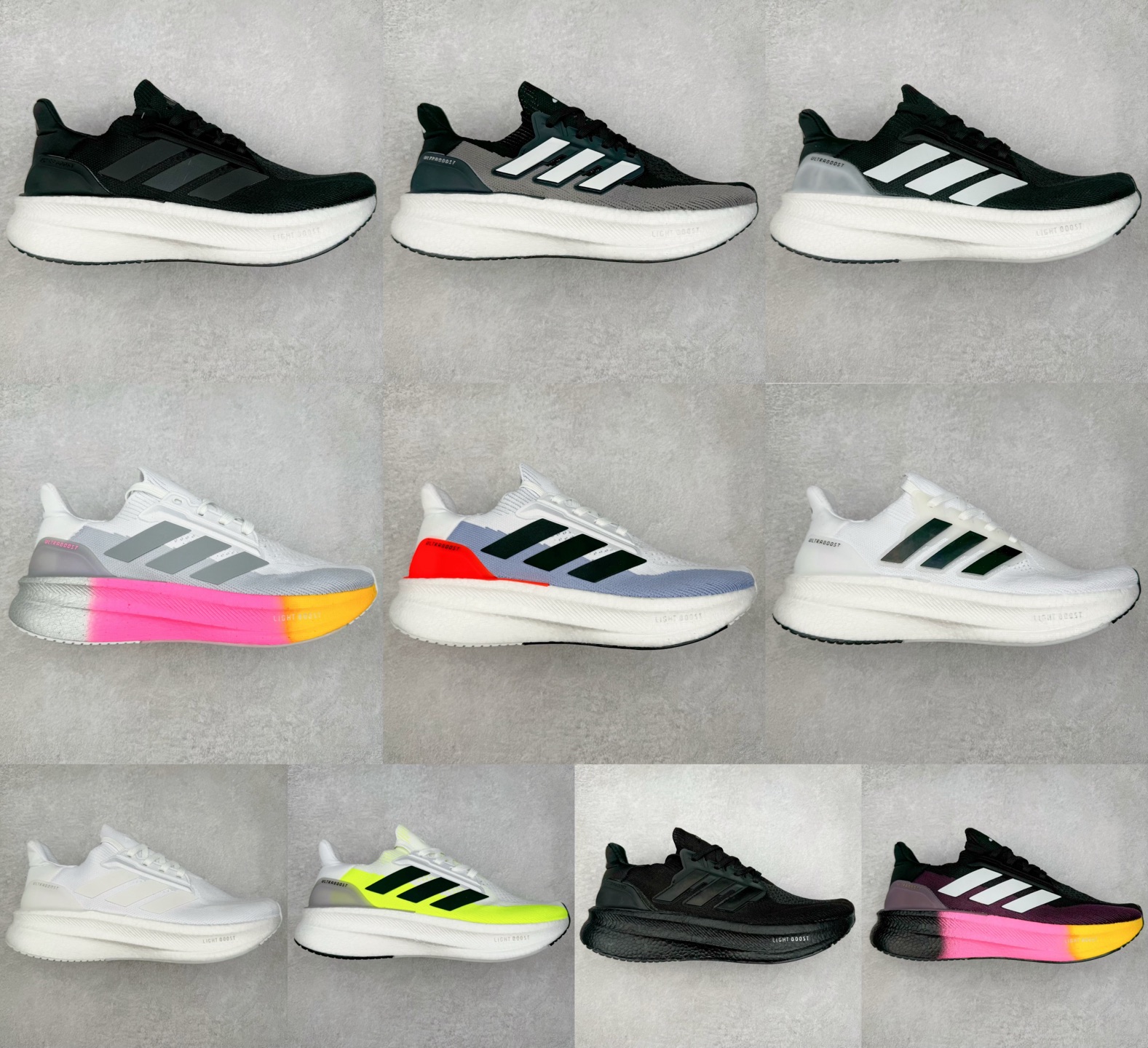 AD Ultra Boost 5X 2025高性能版5X系列UB低帮袜套式针织透气缓震休闲运动慢跑鞋 全