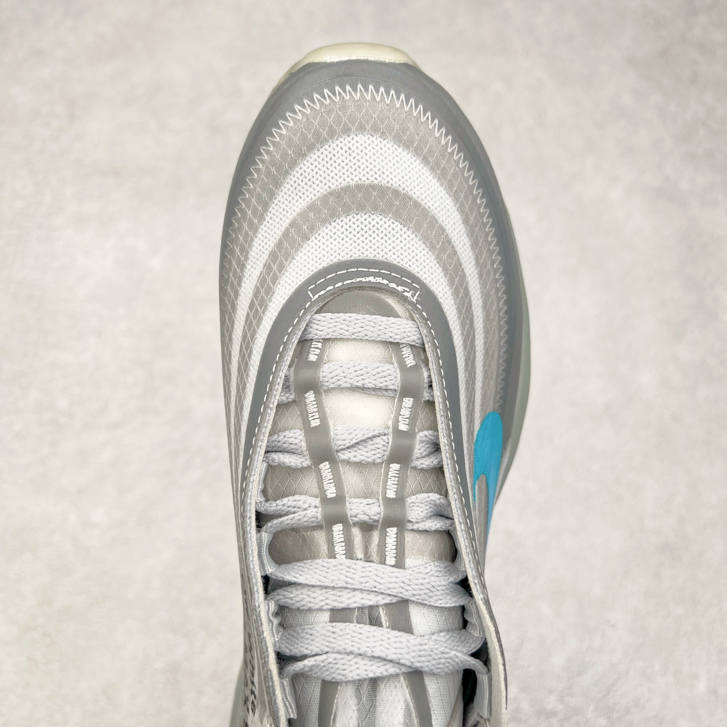 图片[4]-OFF-WHITE x NK Air Max 97 The Ten OW联名款舒适低帮气垫休闲跑步鞋 AJ4585-101 正确半透明网纱材质 热熔高频处理鞋面 透明气窗气垫装置 回弹PU模真气垫大底 全套包装配件 实拍调校N版已经零色差零失真 百分百还原实物色彩所见即所得 不存在货不对板色差等低级问题 选购参考实物拍摄 不混卖不参货 只用心做好货严格选品 承诺混一赔十 尺码：36 36.5 37.5 38 38.5 39 40 40.5 41 42 42.5 43 44 44.5 45-选品中心