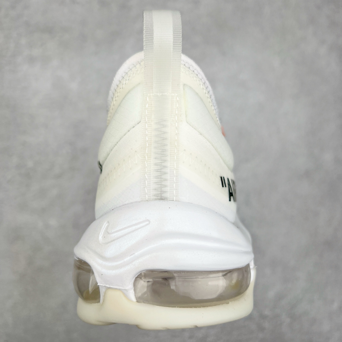 图片[8]-OFF-WHITE x NK Air Max 97 The Ten OW联名款舒适低帮气垫休闲跑步鞋 AJ4585-100 正确半透明网纱材质 热熔高频处理鞋面 透明气窗气垫装置 回弹PU模真气垫大底 全套包装配件 实拍调校N版已经零色差零失真 百分百还原实物色彩所见即所得 不存在货不对板色差等低级问题 选购参考实物拍摄 不混卖不参货 只用心做好货严格选品 承诺混一赔十 尺码：36 36.5 37.5 38 38.5 39 40 40.5 41 42 42.5 43 44 44.5 45-选品中心