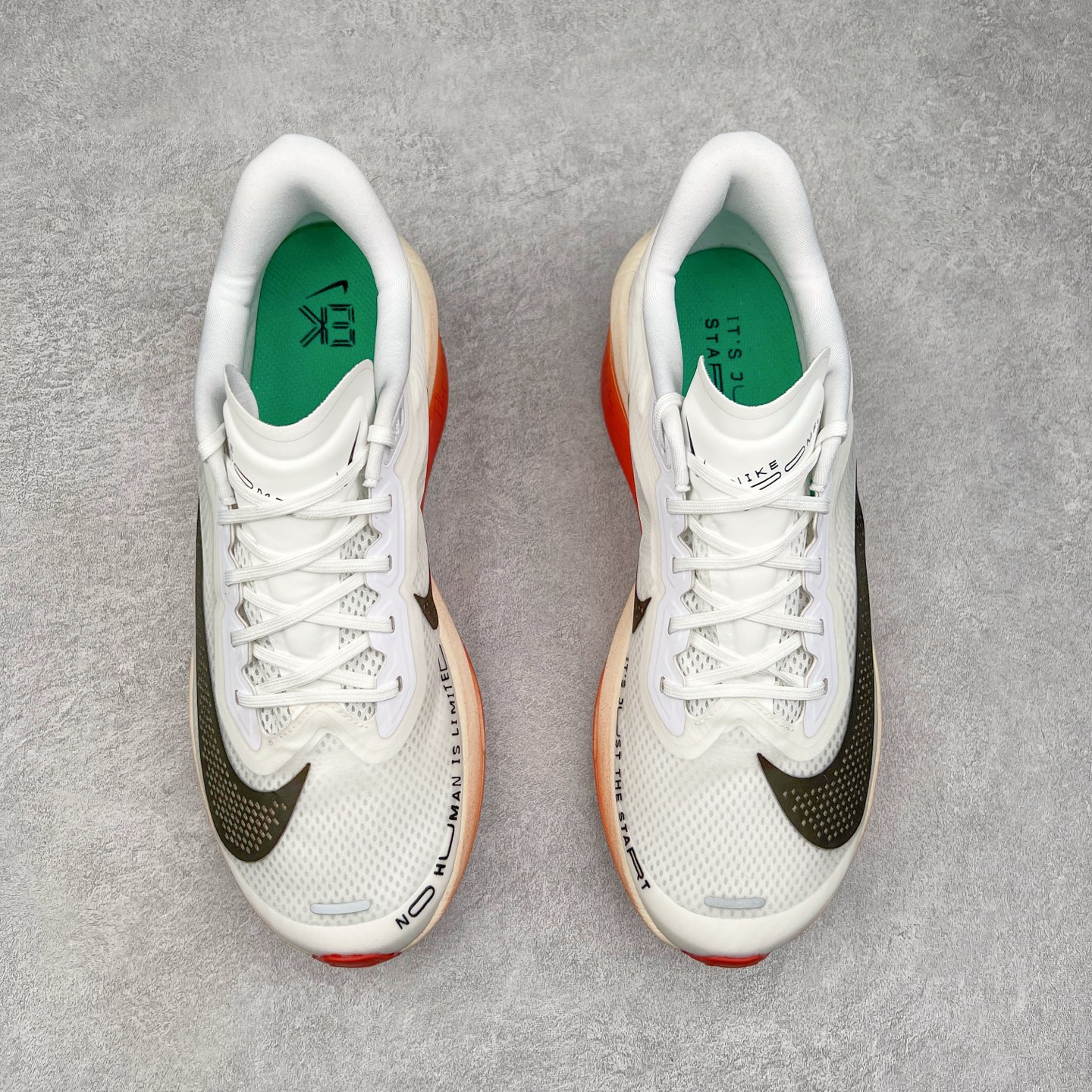 图片[2]-NK ZoomX Invincible Run Flyknit 6 轻量跑鞋 飞织低帮休闲运动慢跑鞋 厚底增高 老爹鞋 此鞋专为短跑运动员而生 是为 5 至 10 公里距离的赛事和训练打造 整体设计采用流线型的轻质工程网眼材质构成鞋面 并与其他 Running 旗舰鞋款同样搭载全脚掌 ZoomX 缓冲中底 搭配 Pebax 物料与橡胶外底 ZoomX StreakFly 首发配色以Prototype呈现 其灵感是来自开发期间的磨损测试 透过编号的标记与内侧的预期跑步距离突出研发过程 货号： HJ7038-100 尺码：36 36.5 37.5 38 38.5 39 40 40.5 41 42 42.5 43 44 45-选品中心