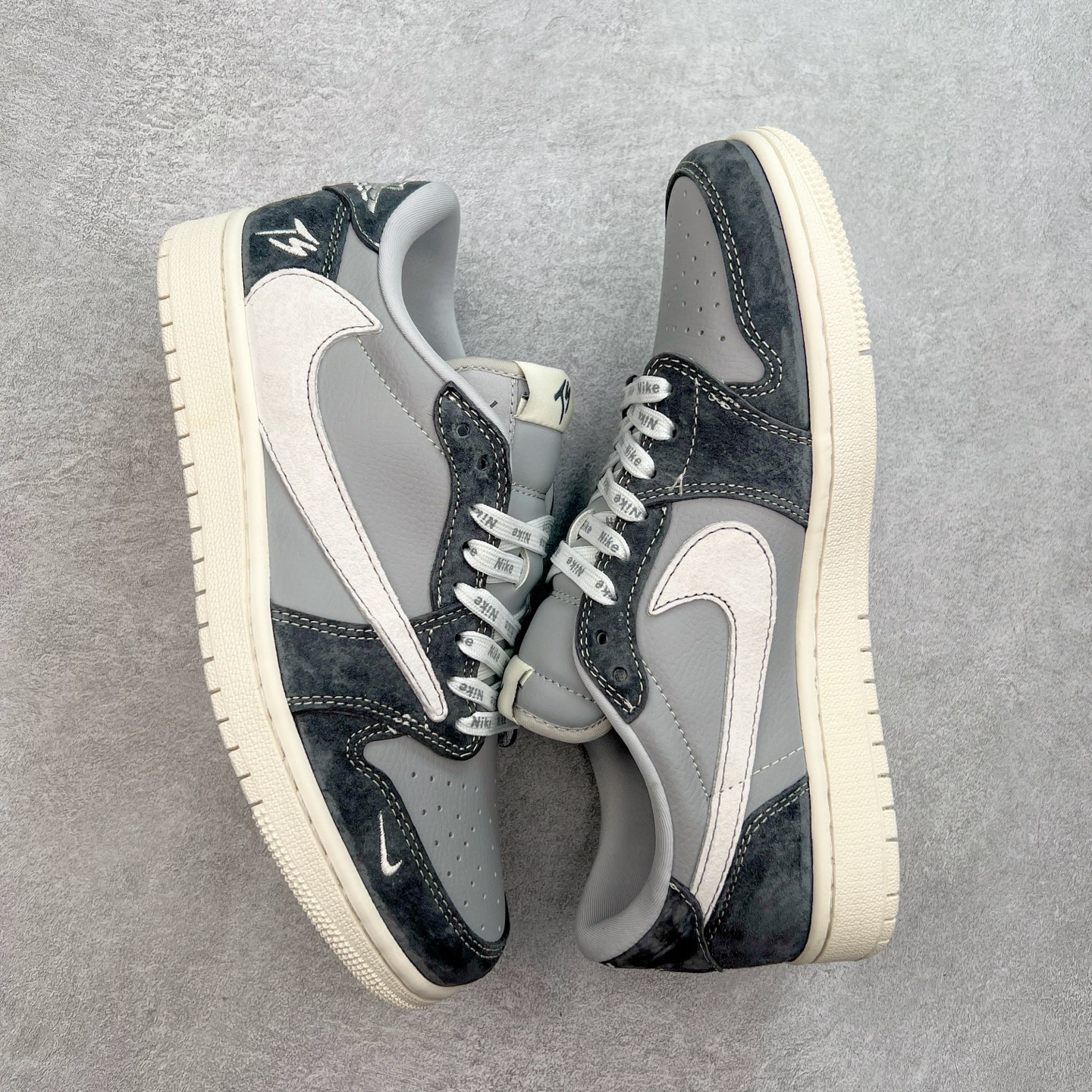 图片[3]-TS x Air Jordan AJ1 Low 倒钩低帮联名定制配色 XS6089-513 原厂内置气垫魔块 A模大底 头层小牛皮 鞋舌AJ原厂专用牛津布+AJ专用反口珍珠布+原厂无杂质高弹内里海棉+特殊封边弹力鞋带 实拍调校N版已经零色差零失真 百分百还原实物色彩所见即所得 不存在货不对板色差等低级问题 选购参考实物拍摄 不混卖不参货 只用心做好货严格选品 承诺混一赔十 尺码：36 36.5 37.5 38 38.5 39 40 40.5 41 42 42.5 43 44 44.5 45-选品中心