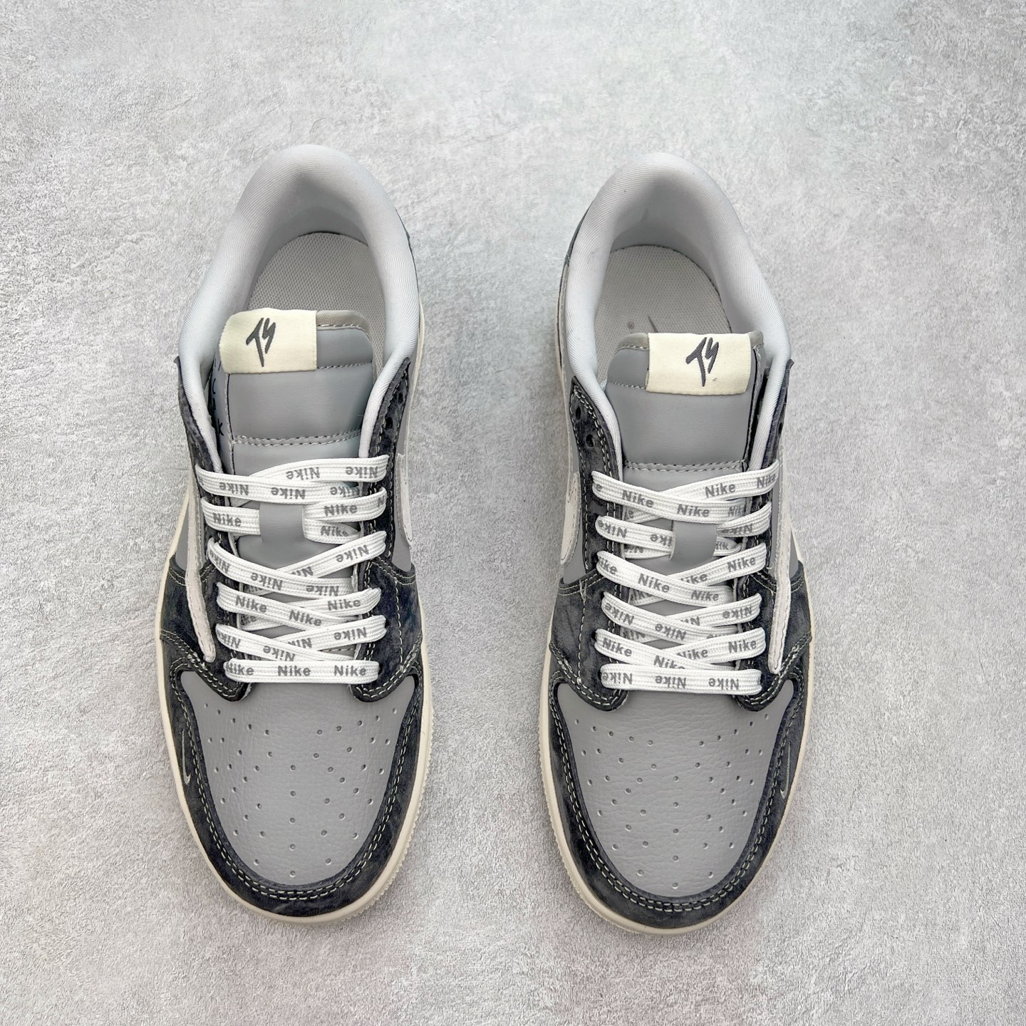 图片[2]-TS x Air Jordan AJ1 Low 倒钩低帮联名定制配色 XS6089-513 原厂内置气垫魔块 A模大底 头层小牛皮 鞋舌AJ原厂专用牛津布+AJ专用反口珍珠布+原厂无杂质高弹内里海棉+特殊封边弹力鞋带 实拍调校N版已经零色差零失真 百分百还原实物色彩所见即所得 不存在货不对板色差等低级问题 选购参考实物拍摄 不混卖不参货 只用心做好货严格选品 承诺混一赔十 尺码：36 36.5 37.5 38 38.5 39 40 40.5 41 42 42.5 43 44 44.5 45-选品中心