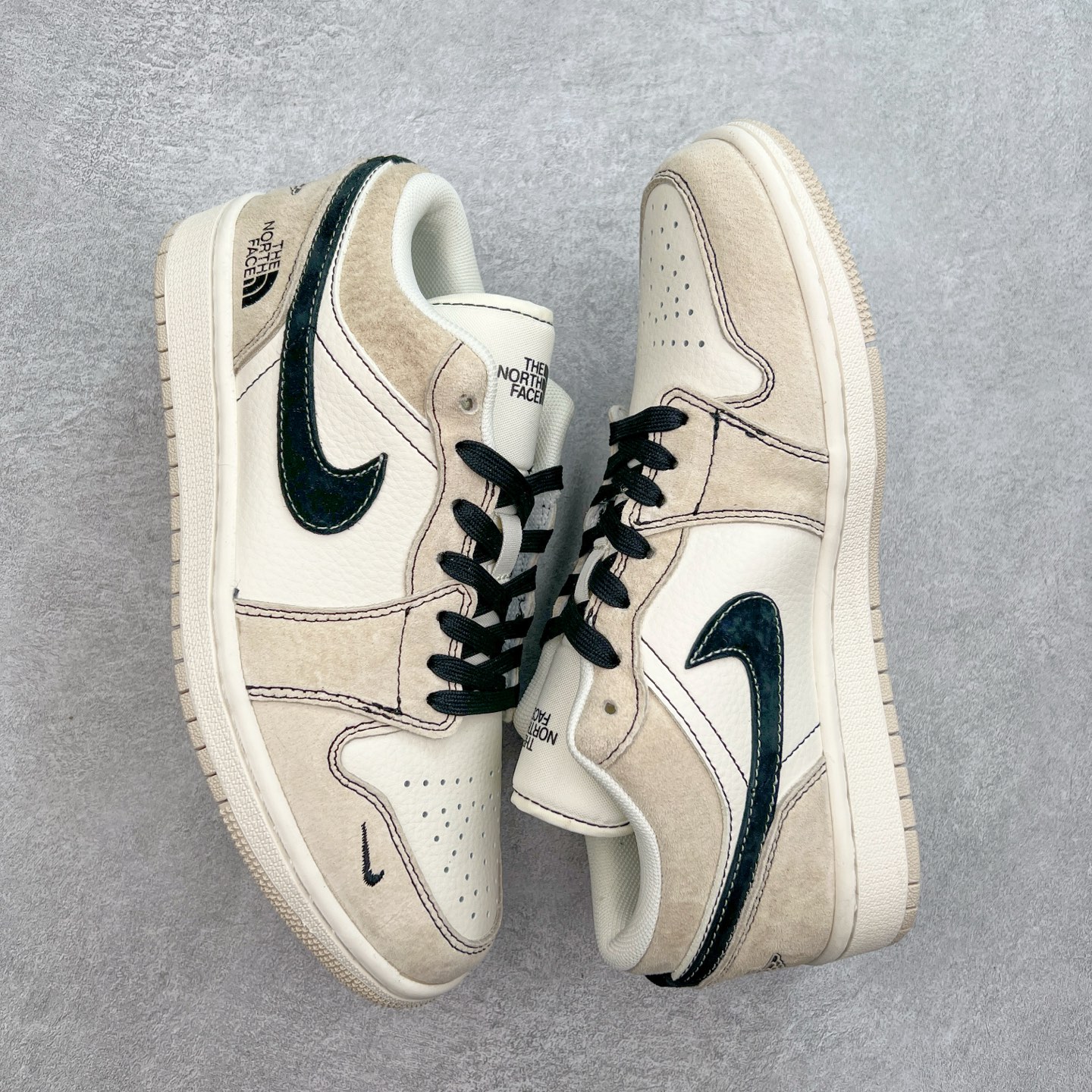 图片[3]-Air Jordan AJ1 Low 低帮定制 SJ9950-028 原厂内置气垫魔块 A模大底 头层小牛皮 鞋舌AJ原厂专用牛津布+AJ专用反口珍珠布+原厂无杂质高弹内里海棉+特殊封边弹力鞋带 尺码：36 36.5 37.5 38 38.5 39 40 40.5 41 42 42.5 43 44 44.5 45-选品中心