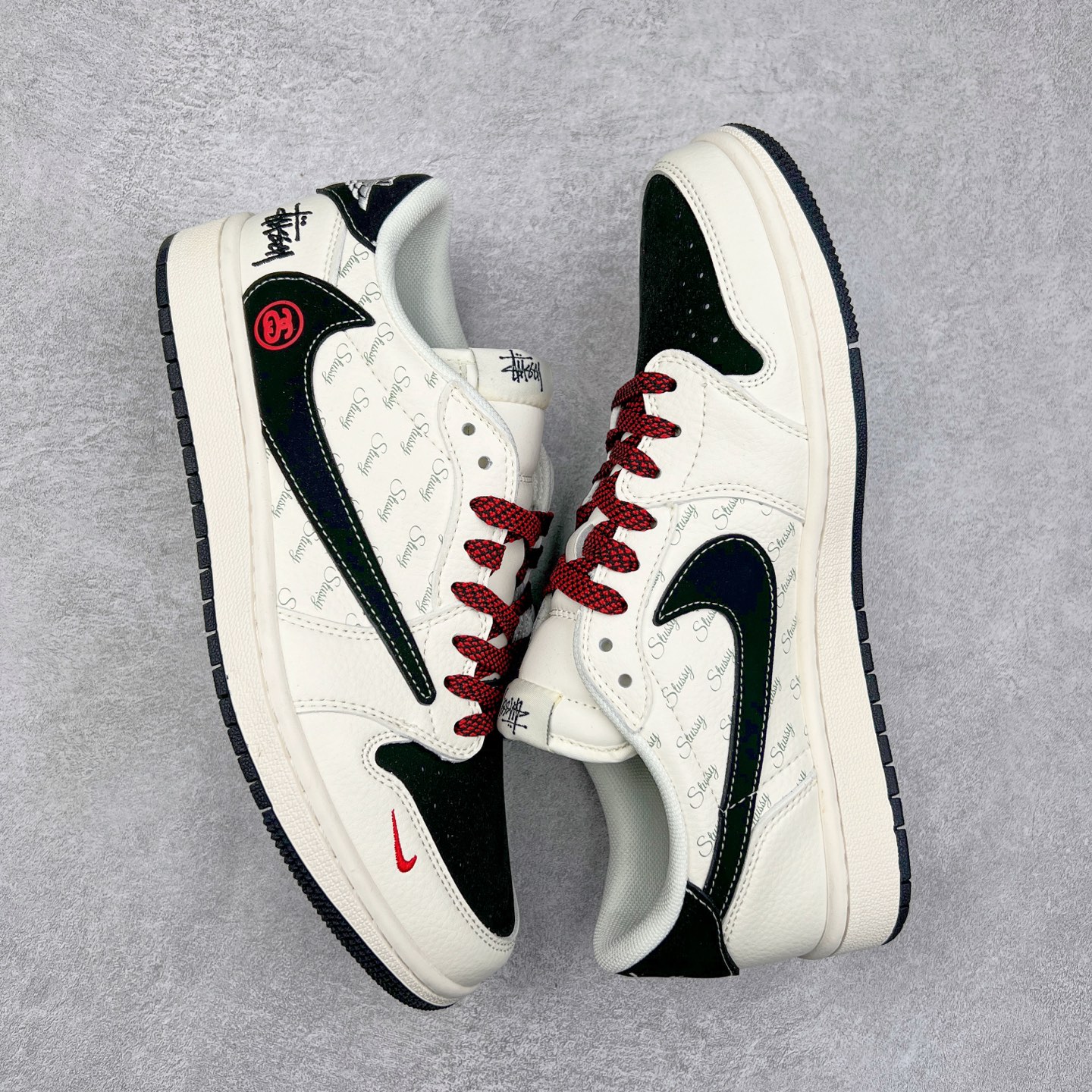 图片[3]-TS x Air Jordan AJ1 Low 倒钩低帮联名定制配色 XS6089-511 原厂内置气垫魔块 A模大底 头层小牛皮 鞋舌AJ原厂专用牛津布+AJ专用反口珍珠布+原厂无杂质高弹内里海棉+特殊封边弹力鞋带 实拍调校N版已经零色差零失真 百分百还原实物色彩所见即所得 不存在货不对板色差等低级问题 选购参考实物拍摄 不混卖不参货 只用心做好货严格选品 承诺混一赔十 尺码：36 36.5 37.5 38 38.5 39 40 40.5 41 42 42.5 43 44 44.5 45-选品中心