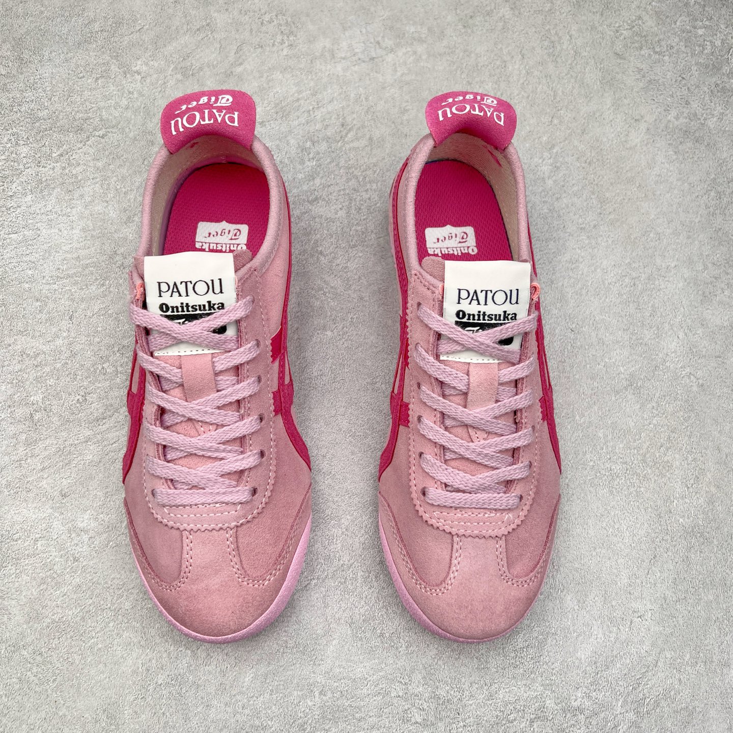 图片[2]-Asics Onitsuka Tiger MEXICO 66 亚瑟士鬼冢虎复古经典板鞋 市场王者选手 海外订单工厂出品 长期生产补货永不断码 超成熟稳定的做工品控 原装全套纸板楦头开发 原汁原味 完美呈现版型 私模正确鞋底咬花纹路 一比一鞋头弧度高度鞋身弧度 绝不口嗨 细节品控鞋型随意秒杀市面 原档咬花纹路私模大底 一个单元有六个三角形 总体形拼接呈现花瓣状 官方四联吊牌 原装Ortholite轻量化鞋垫 原盒原配 质保卡 说明书 钢印防尘纸 纸板中底带钢印 乳胶组合鞋垫 支持全方位的对比专柜 产品从款式颜色造型上体现出追求舒适和细节的完美 鞋类更是推崇手工制作的严谨与完美 融舒适性与可穿性的设计风格 注重细节的完美和别致魅力 既保持稳重 又不失轻松的时尚感 尺码：36 37 37.5 38 39 39.5 40 40.5 41.5 42 42.5 43.5 44 45-选品中心