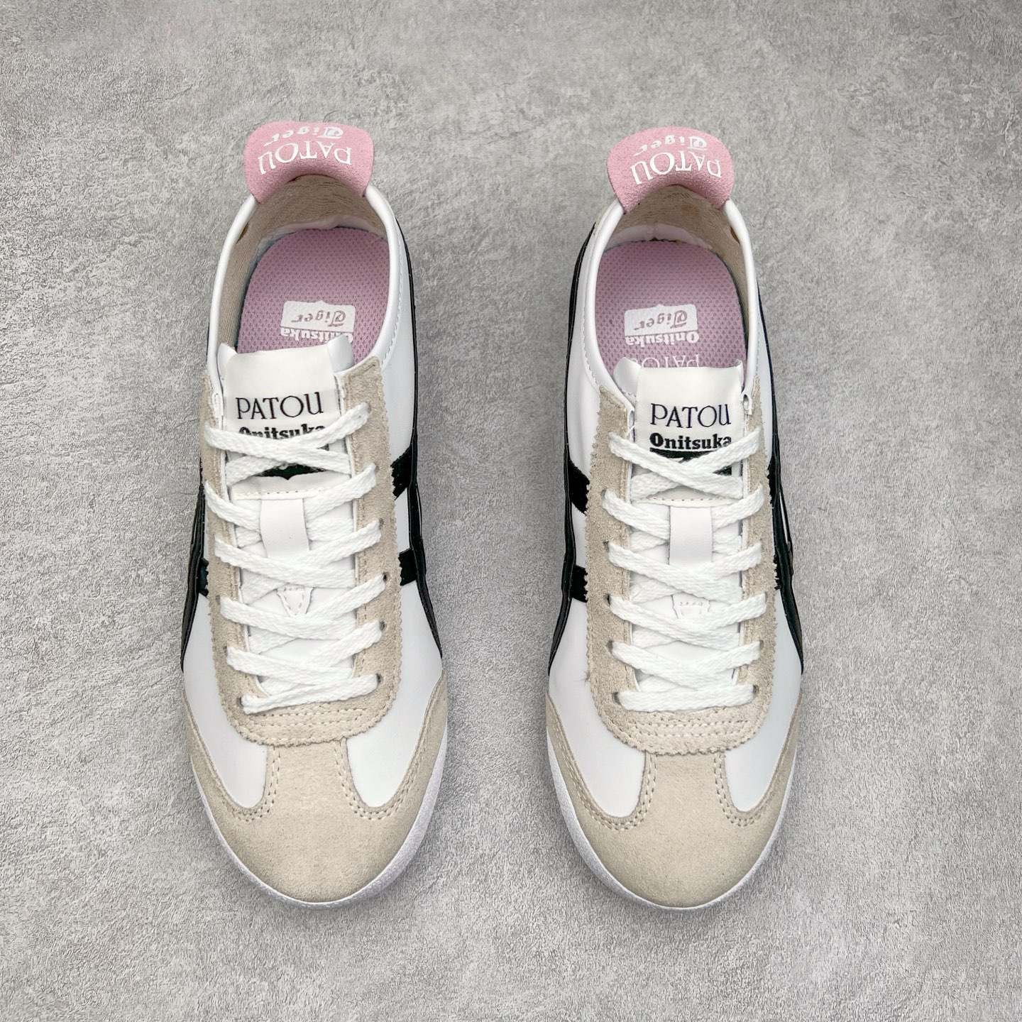 图片[2]-Asics Onitsuka Tiger MEXICO 66 亚瑟士鬼冢虎复古经典板鞋 市场王者选手 海外订单工厂出品 长期生产补货永不断码 超成熟稳定的做工品控 原装全套纸板楦头开发 原汁原味 完美呈现版型 私模正确鞋底咬花纹路 一比一鞋头弧度高度鞋身弧度 绝不口嗨 细节品控鞋型随意秒杀市面 原档咬花纹路私模大底 一个单元有六个三角形 总体形拼接呈现花瓣状 官方四联吊牌 原装Ortholite轻量化鞋垫 原盒原配 质保卡 说明书 钢印防尘纸 纸板中底带钢印 乳胶组合鞋垫 支持全方位的对比专柜 产品从款式颜色造型上体现出追求舒适和细节的完美 鞋类更是推崇手工制作的严谨与完美 融舒适性与可穿性的设计风格 注重细节的完美和别致魅力 既保持稳重 又不失轻松的时尚感 尺码：36 37 37.5 38 39 39.5 40 40.5 41.5 42 42.5 43.5 44 45-选品中心