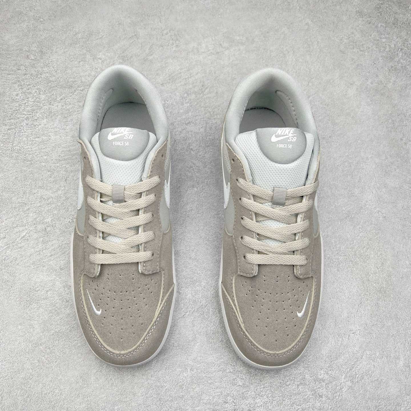 图片[2]-＃福利特价 NK SB Force 58 空军58系列低帮休闲运动滑板板鞋 鞋面由帆布和麂皮拼接 层次感丰富 搭配硫化外底 耐磨耐穿 鞋舌及中底后跟处饰有SB Logo 表明鞋款身份 采用包边设计 经久耐穿 硫化结构则有效提升灵活性 穿上这款全新推出的创意力作 助你耀动街头 尺码：36 36.5 37.5 38 38.5 39 40 40.5 41 42 42.5 43 44 45-选品中心