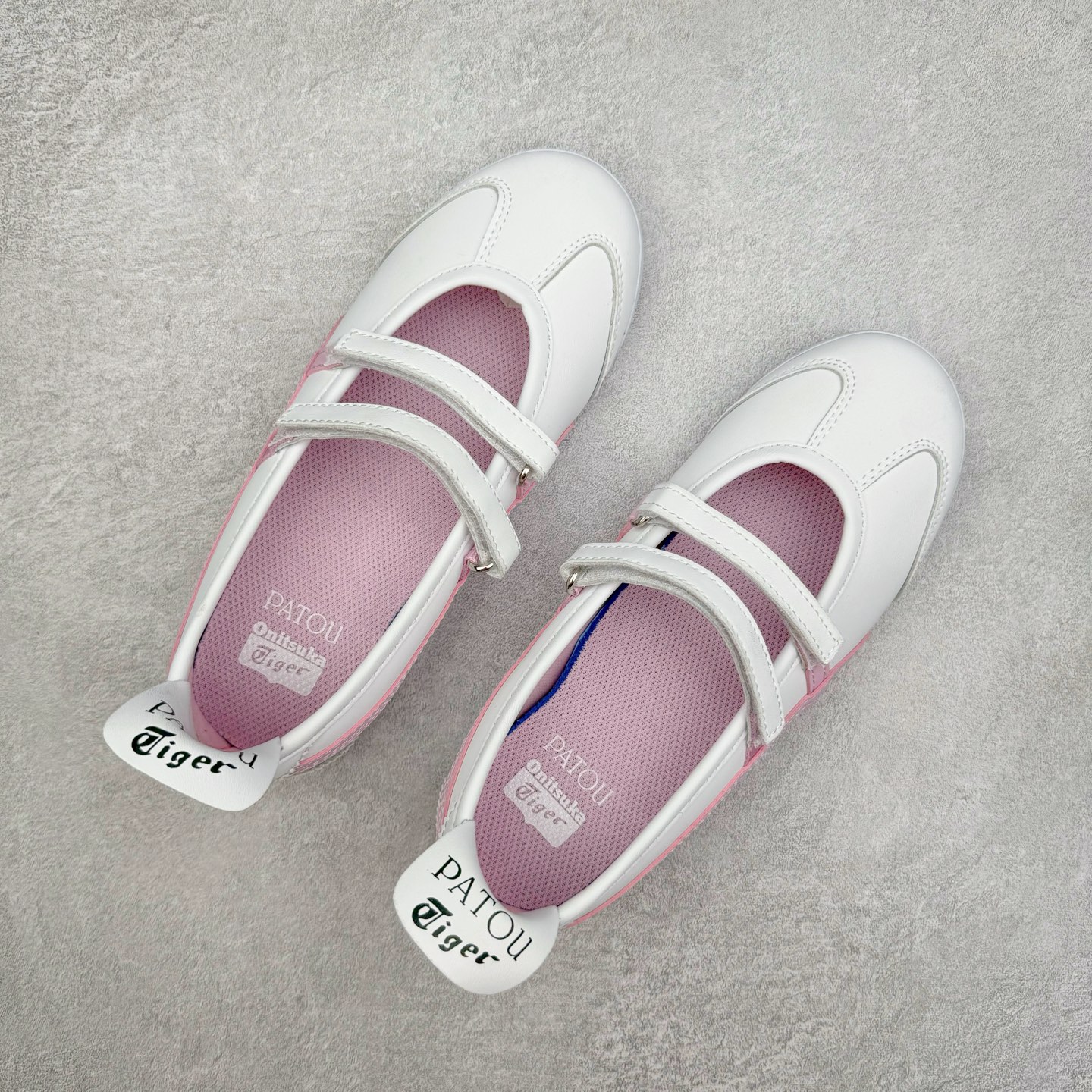 图片[3]-Patou x Onitsuka Tiger 鬼冢虎 MEXICO 66 BALLERINA WHITE/COTTON CANDY 舒适百搭 平跟 玛丽珍鞋 女款 白粉色 实拍调校N版已经零色差零失真 百分百还原实物色彩所见即所得 不存在货不对板色差等低级问题 选购参考实物拍摄 不混卖不参货 只用心做好货严格选品 承诺混一赔十 尺码：36 36.5 37.5 38 38.5 39 40 40.5 41 42 42.5 43 44 44.5 45-选品中心