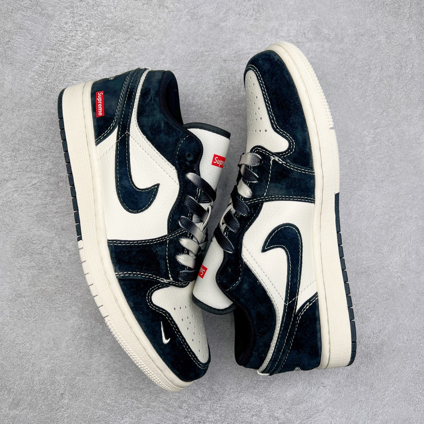 图片[3]-Air Jordan AJ1 Low 低帮定制 SJ9950-021 原厂内置气垫魔块 A模大底 头层小牛皮 鞋舌AJ原厂专用牛津布+AJ专用反口珍珠布+原厂无杂质高弹内里海棉+特殊封边弹力鞋带 尺码：36 36.5 37.5 38 38.5 39 40 40.5 41 42 42.5 43 44 44.5 45-选品中心