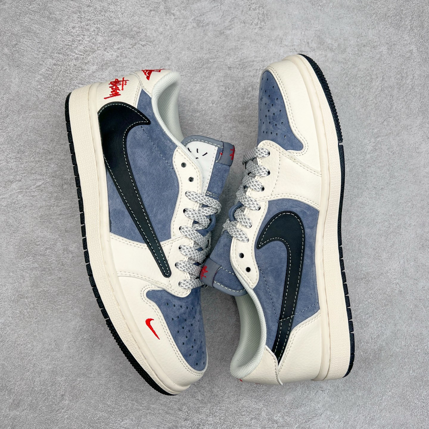 图片[3]-TS x Air Jordan AJ1 Low 倒钩低帮联名定制配色 XZ6188-578 原厂内置气垫魔块 A模大底 头层小牛皮 鞋舌AJ原厂专用牛津布+AJ专用反口珍珠布+原厂无杂质高弹内里海棉+特殊封边弹力鞋带 实拍调校N版已经零色差零失真 百分百还原实物色彩所见即所得 不存在货不对板色差等低级问题 选购参考实物拍摄 不混卖不参货 只用心做好货严格选品 承诺混一赔十 尺码：36 36.5 37.5 38 38.5 39 40 40.5 41 42 42.5 43 44 44.5 45-选品中心