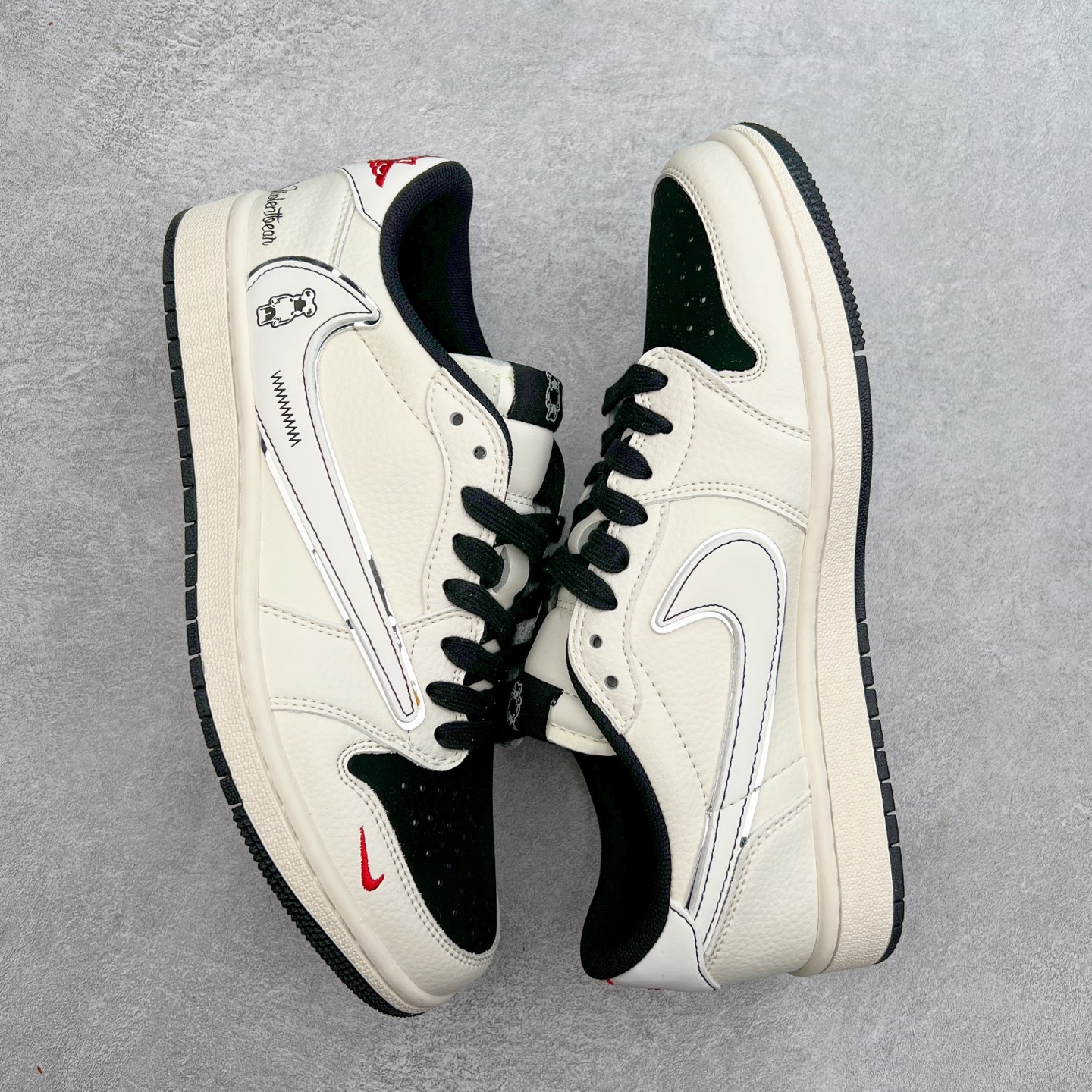 图片[3]-TS x Air Jordan AJ1 Low 倒钩低帮联名定制配色 XS7089-526 原厂内置气垫魔块 A模大底 头层小牛皮 鞋舌AJ原厂专用牛津布+AJ专用反口珍珠布+原厂无杂质高弹内里海棉+特殊封边弹力鞋带 实拍调校N版已经零色差零失真 百分百还原实物色彩所见即所得 不存在货不对板色差等低级问题 选购参考实物拍摄 不混卖不参货 只用心做好货严格选品 承诺混一赔十 尺码：36 36.5 37.5 38 38.5 39 40 40.5 41 42 42.5 43 44 44.5 45-选品中心
