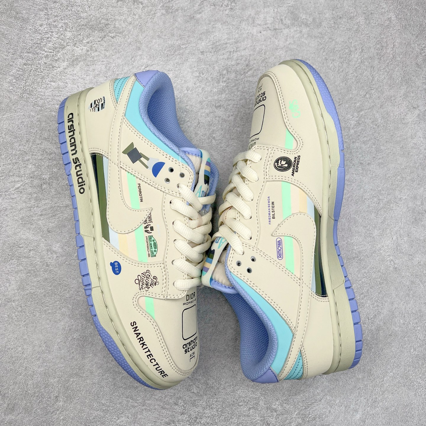 图片[3]-NK Dunk Low 定制配色 MU0232-363 大厂出品 极力推荐 原装头层材料 独家版型蒸餾加工帶來的是更好的视觉和脚感体验大厂纯原品质出货 清洁度 电绣工艺 皮料切割干净无任何毛边 细节完美 实拍调校N版已经零色差零失真 百分百还原实物色彩所见即所得 不存在货不对板色差等低级问题 选购参考实物拍摄 不混卖不参货 只用心做好货严格选品 承诺混一赔十 尺码：36 36.5 37.5 38 38.5 39 40 40.5 41 42 42.5 43 44 44.5 45-选品中心