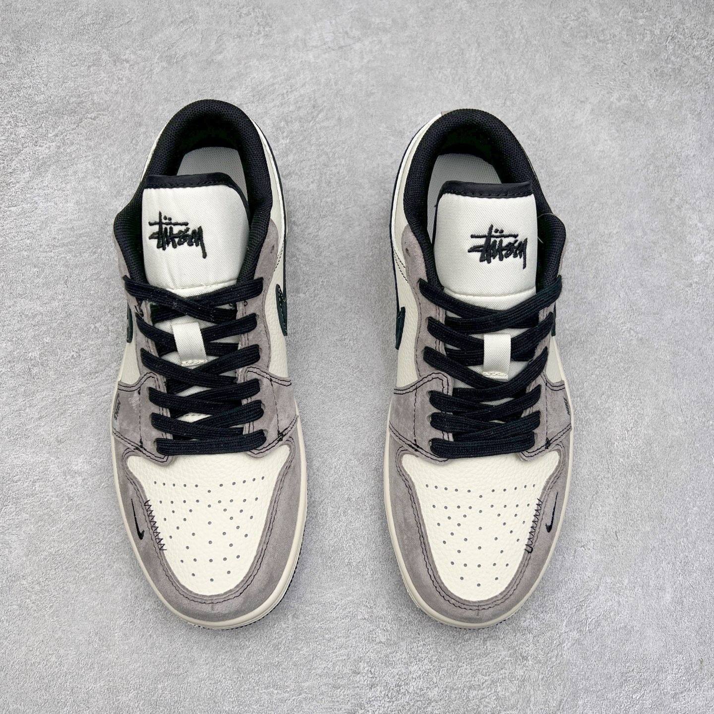 图片[2]-Air Jordan AJ1 Low 低帮定制 SJ9950-052 原厂内置气垫魔块 A模大底 头层小牛皮 鞋舌AJ原厂专用牛津布+AJ专用反口珍珠布+原厂无杂质高弹内里海棉+特殊封边弹力鞋带 尺码：36 36.5 37.5 38 38.5 39 40 40.5 41 42 42.5 43 44 44.5 45-选品中心