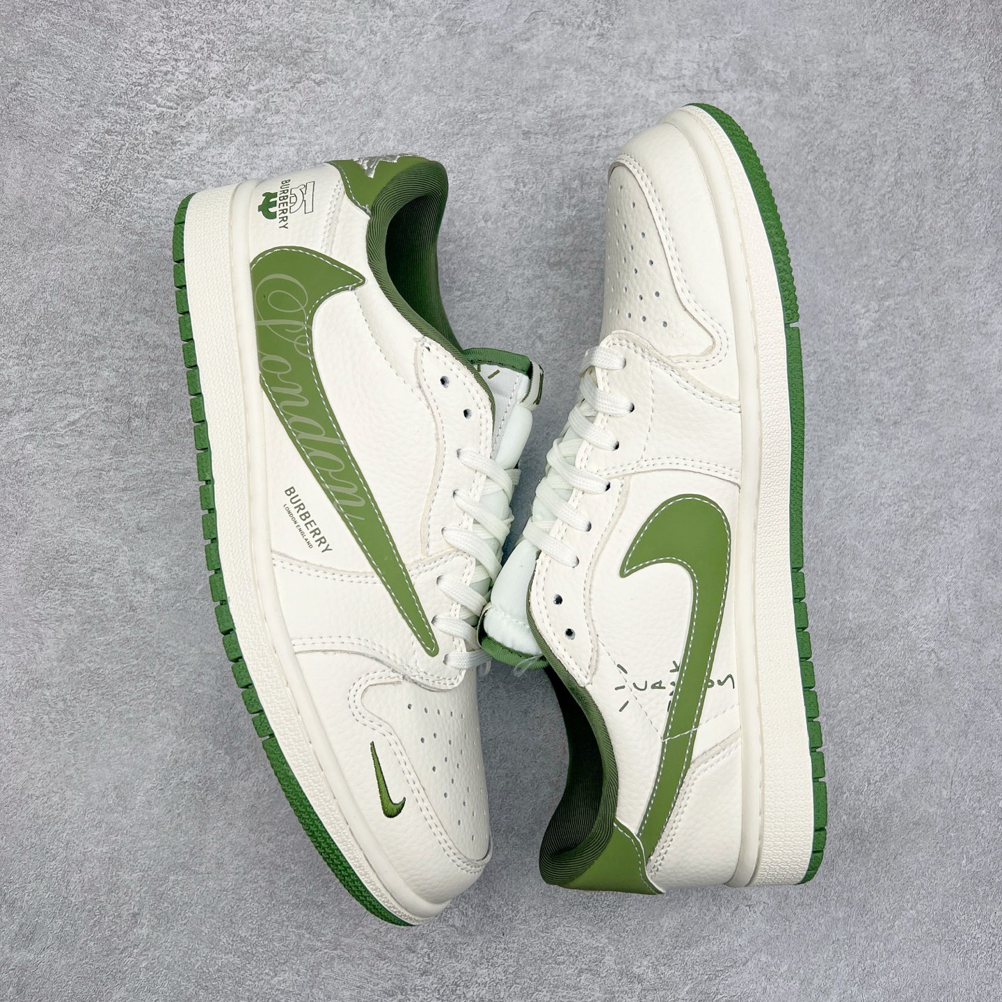 图片[3]-TS x Air Jordan AJ1 Low 倒钩低帮联名定制配色 XS2024-034 原厂内置气垫魔块 A模大底 头层小牛皮 鞋舌AJ原厂专用牛津布+AJ专用反口珍珠布+原厂无杂质高弹内里海棉+特殊封边弹力鞋带 实拍调校N版已经零色差零失真 百分百还原实物色彩所见即所得 不存在货不对板色差等低级问题 选购参考实物拍摄 不混卖不参货 只用心做好货严格选品 承诺混一赔十 尺码：36 36.5 37.5 38 38.5 39 40 40.5 41 42 42.5 43 44 44.5 45-选品中心