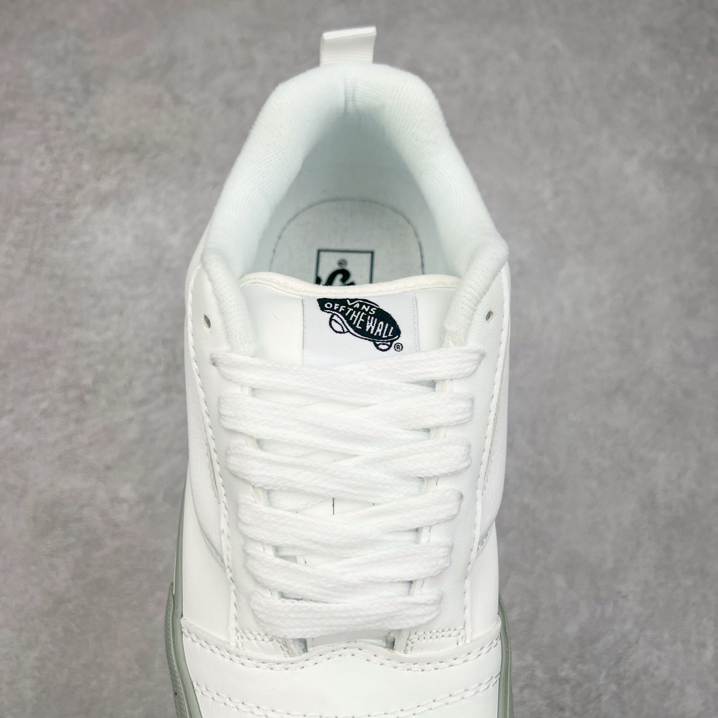 图片[5]-Vans Knu Skool 白米皮面 复古休闲防滑减震低帮面包鞋 颜色：vans 面包白皮浅绿底 货号：VN0009QCBUH 尺码：35 36 36.5 37 38 38.5 39 40 40.5 41 42 42.5 43 44-选品中心