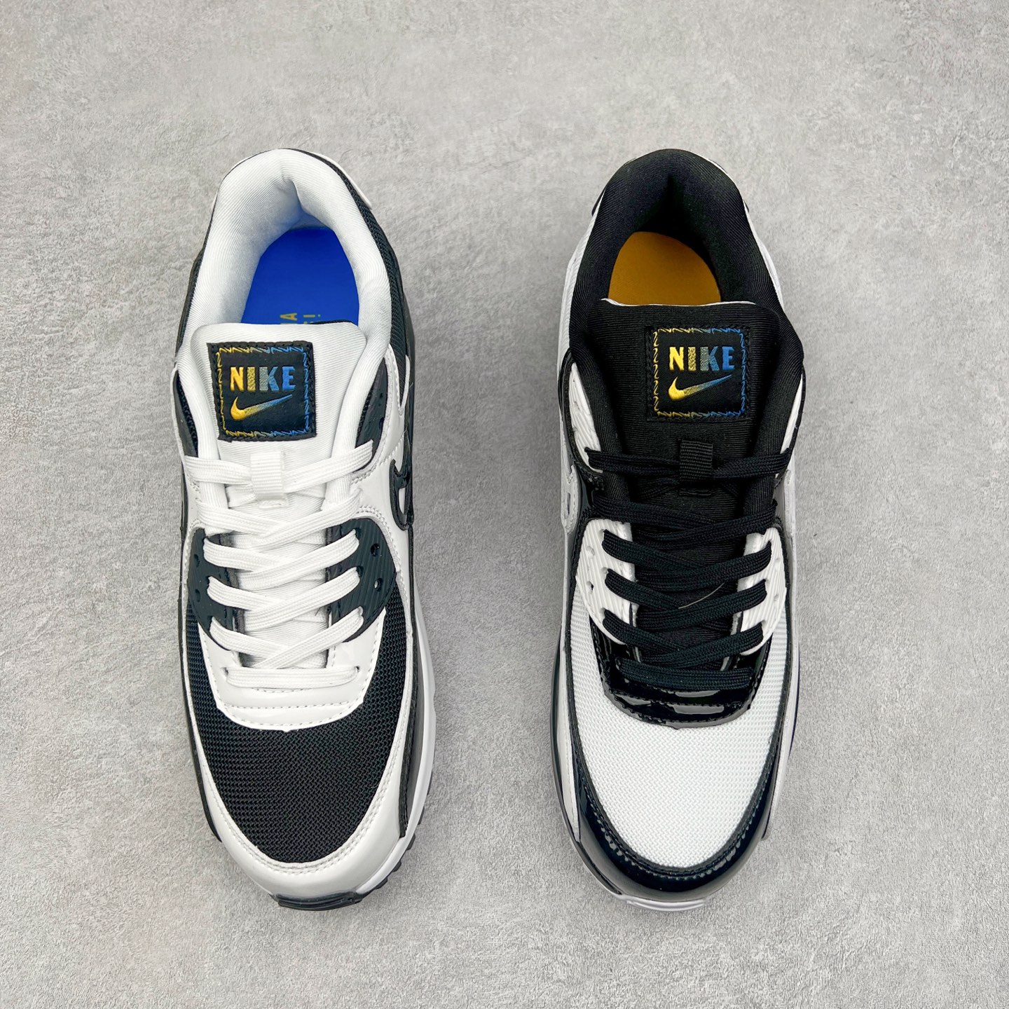 图片[2]-＃MX版 NK Air MAX 90 气垫复古减震跑步鞋 DM6178-010 经典重温 独家陆续补货 外单专供大厂出品 品质稳定 一百余色 终端操作 Air Max 90于1990年推出 来自Air Max系列 在Air Max 1的基础上改进而得 增加了气垫面积 外型上也更为流线 最特別的就是加入了菱纹塑胶嵌板 为Air Max 90增添了许多潮流气息 皮革鞋面 造就出色耐穿性和支撑力 Max Air缓震配置搭配泡棉中底 令Air Max 90轻盈而舒适 华夫格橡胶外底 铸就Air Max 90非凡的抓地力 而Air Max 90不仅是一双跑鞋 它成功跨越了时间的演进 成为了球鞋文化与潮流圈中最熟为人知的鞋款之一 尺码：36 36.5 37.5 38 38.5 39 40 40.5 41 42 42.5 43 44 44.5 45-选品中心