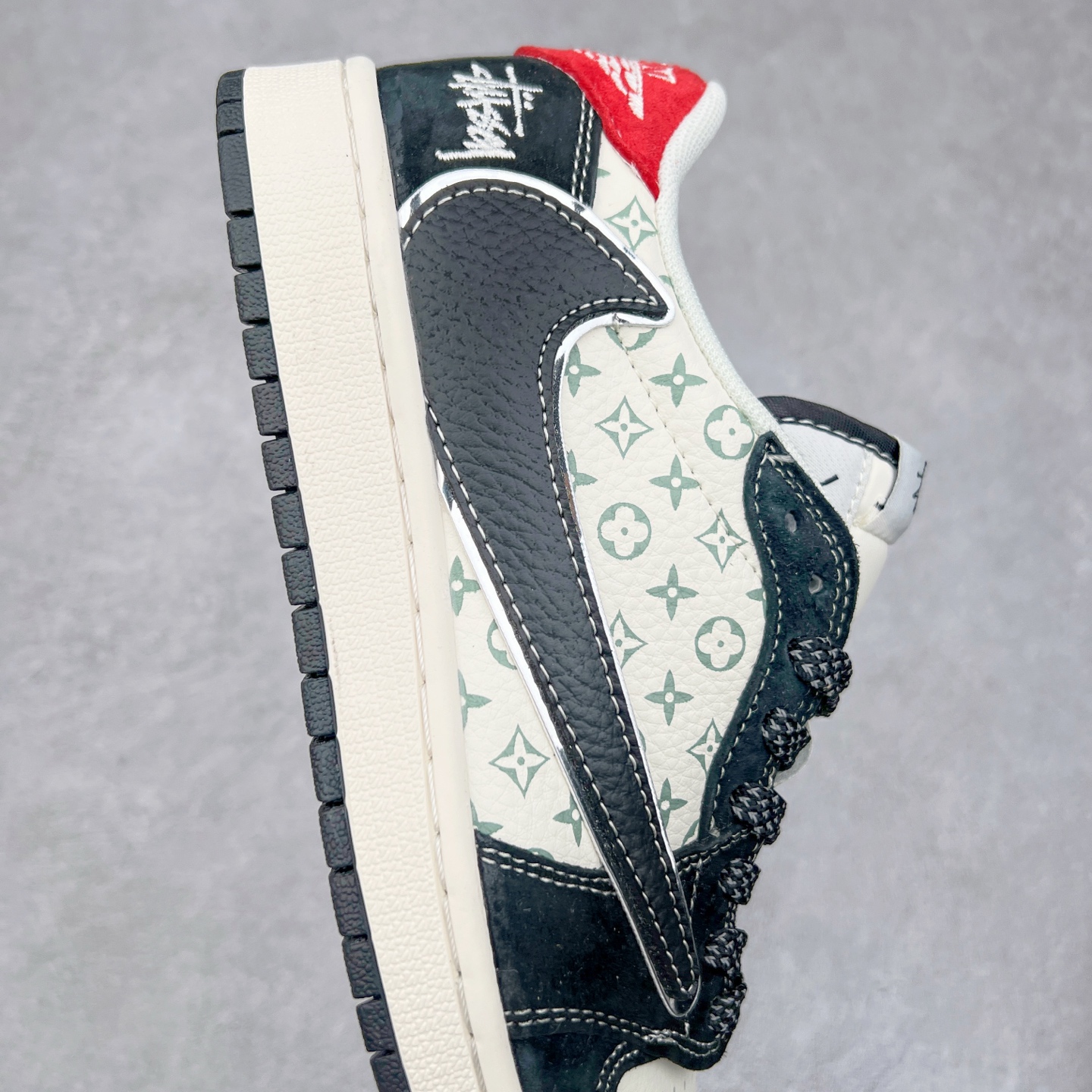 图片[6]-TS x Air Jordan AJ1 Low 倒钩低帮联名定制配色 XZ6188-770 原厂内置气垫魔块 A模大底 头层小牛皮 鞋舌AJ原厂专用牛津布+AJ专用反口珍珠布+原厂无杂质高弹内里海棉+特殊封边弹力鞋带 实拍调校N版已经零色差零失真 百分百还原实物色彩所见即所得 不存在货不对板色差等低级问题 选购参考实物拍摄 不混卖不参货 只用心做好货严格选品 承诺混一赔十 尺码：36 36.5 37.5 38 38.5 39 40 40.5 41 42 42.5 43 44 44.5 45-选品中心