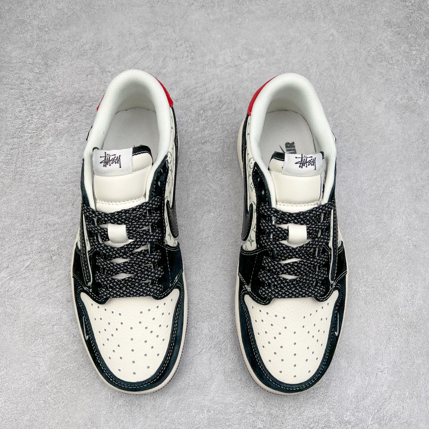 图片[2]-TS x Air Jordan AJ1 Low 倒钩低帮联名定制配色 XZ6188-770 原厂内置气垫魔块 A模大底 头层小牛皮 鞋舌AJ原厂专用牛津布+AJ专用反口珍珠布+原厂无杂质高弹内里海棉+特殊封边弹力鞋带 实拍调校N版已经零色差零失真 百分百还原实物色彩所见即所得 不存在货不对板色差等低级问题 选购参考实物拍摄 不混卖不参货 只用心做好货严格选品 承诺混一赔十 尺码：36 36.5 37.5 38 38.5 39 40 40.5 41 42 42.5 43 44 44.5 45-选品中心