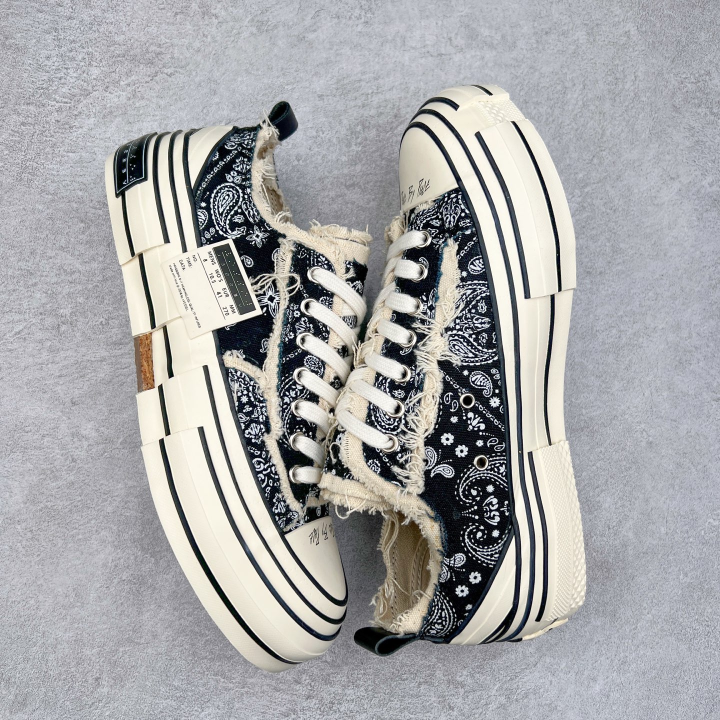 图片[3]-＃纯原 xVESSEL G.O.P. Low 全硫化乞丐鞋 吴建豪主理品牌 解构重叠厚底软木低帮硫化板鞋 全配色原鞋开发 支持对比 细节 工艺 等.. 当前市售最高版本 正确半贴合鞋标工艺 正确鞋头上翘整体楦型 原厂12蛊司厚实舒适帆布面料 面料工序需要通过三次水洗 散落自然杂乱流苏做旧复古效果 支持NFC网页编码识别 升级厚实软木塞内底 纯手工贴合多重围条硫化工艺 原鞋包装 原鞋代码鞋标完全一致 市面顶级毒盒版本 工艺细节 全网络能覆盖到的地方最强 至今无别的工厂能超越的品质 尺码：35 36 37 38 39 40 41 42 43 44 45-选品中心