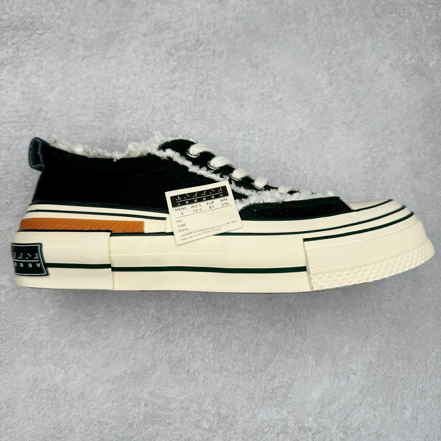 ＃纯原 xVESSEL G.O.P. Low 全硫化乞丐鞋 吴建豪主理品牌 解构重叠厚底软木低帮硫化板鞋 全配色原鞋开发 支持对比 细节 工艺 等.. 当前市售最高版本 正确半贴合鞋标工艺 正确鞋头上翘整体楦型 原厂12蛊司厚实舒适帆布面料 面料工序需要通过三次水洗 散落自然杂乱流苏做旧复古效果 支持NFC网页编码识别 升级厚实软木塞内底 纯手工贴合多重围条硫化工艺 原鞋包装 原鞋代码鞋标完全一致 市面顶级毒盒版本 工艺细节 全网络能覆盖到的地方最强 至今无别的工厂能超越的品质 尺码：35 36 37 38 39 40 41 42 43 44 45-选品中心