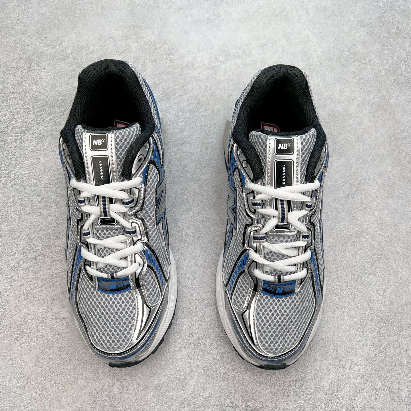 图片[2]-New Balance MR740 NB新百伦系列复古老爹风休闲运动慢跑鞋 采用轻质牛剖革拼接透气网眼衬垫织物鞋面材质 T-Beam大底提供足步弓支撑 保持步态稳定#后跟搭载外露缓震胶 鞋身整体以各种深浅不一的灰色覆盖 鞋头以淡蓝色调装饰，网眼衬垫通过不规律的色块实现做旧的美感 泛黄的鞋底更是进一步增添了复古气息 尺码：36 37 37.5 38 38.5 39.5 40 40.5 41.5 42 42.5 43 44 44.5 45-选品中心