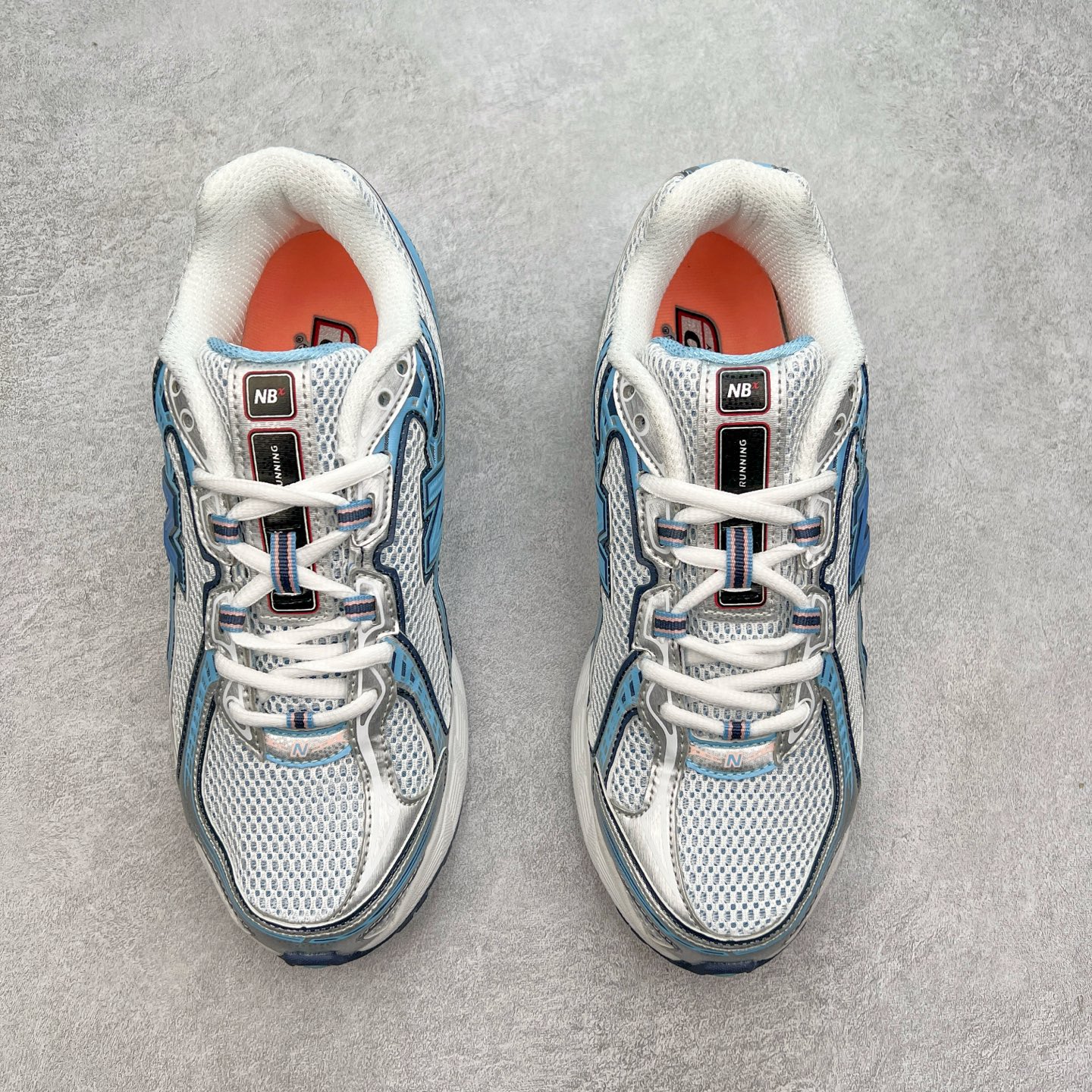 图片[2]-New Balance MR740 NB新百伦系列复古老爹风休闲运动慢跑鞋 采用轻质牛剖革拼接透气网眼衬垫织物鞋面材质 T-Beam大底提供足步弓支撑 保持步态稳定#后跟搭载外露缓震胶 鞋身整体以各种深浅不一的灰色覆盖 鞋头以淡蓝色调装饰，网眼衬垫通过不规律的色块实现做旧的美感 泛黄的鞋底更是进一步增添了复古气息 尺码：36 37 37.5 38 38.5 39.5 40 40.5 41.5 42 42.5 43 44 44.5 45-选品中心