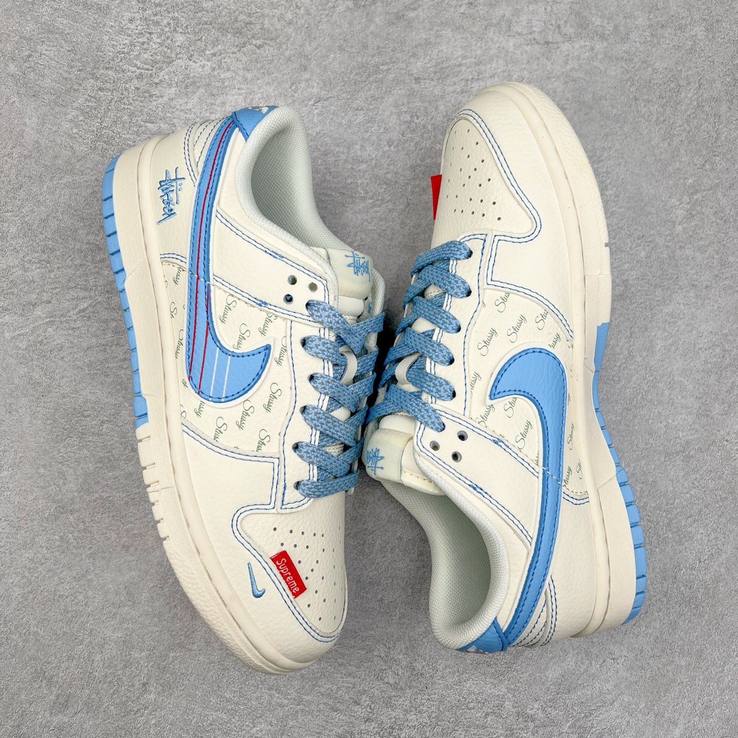 图片[3]-NK Dunk Low 定制配色 XS6089-534 大厂出品 极力推荐 原装头层材料 独家版型蒸餾加工帶來的是更好的视觉和脚感体验大厂纯原品质出货 清洁度 电绣工艺 皮料切割干净无任何毛边 细节完美 实拍调校N版已经零色差零失真 百分百还原实物色彩所见即所得 不存在货不对板色差等低级问题 选购参考实物拍摄 不混卖不参货 只用心做好货严格选品 承诺混一赔十 尺码：36 36.5 37.5 38 38.5 39 40 40.5 41 42 42.5 43 44 44.5 45-选品中心