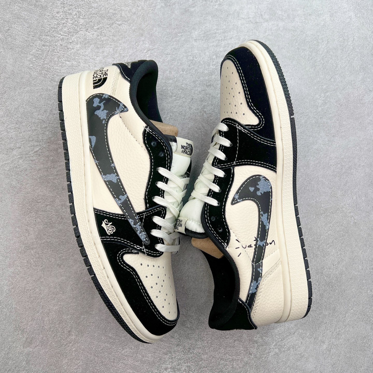 图片[3]-TS x Air Jordan AJ1 Low 倒钩低帮联名定制配色 XS2024-021 原厂内置气垫魔块 A模大底 头层小牛皮 鞋舌AJ原厂专用牛津布+AJ专用反口珍珠布+原厂无杂质高弹内里海棉+特殊封边弹力鞋带 实拍调校N版已经零色差零失真 百分百还原实物色彩所见即所得 不存在货不对板色差等低级问题 选购参考实物拍摄 不混卖不参货 只用心做好货严格选品 承诺混一赔十 尺码：36 36.5 37.5 38 38.5 39 40 40.5 41 42 42.5 43 44 44.5 45-选品中心