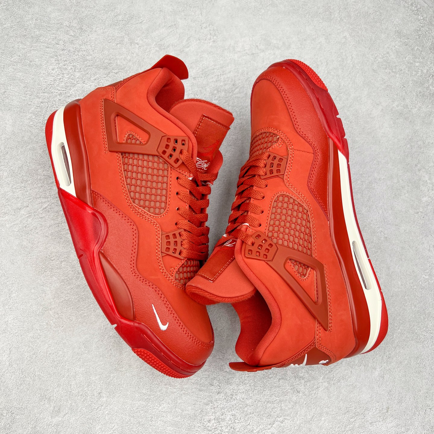 图片[3]-＃C版 Nigel Sylvester x Air Jordan AJ4 “Brick by Brick” 联名红砖 货号：HF4340-800 口碑大厂出品 原纸板楦头开发 性价比版本 定价合理 定制优质皮料 完美鞋型匹配公司货 正确TPU鞋舌锁扣 最新原厂底模 大底卡色咬花完美 鞋柜必备鞋款 终端现货供应 男女鞋尺码：36 36.5 37.5 38 38.5 39 40 40.5 41 42 42.5 43 44 44.5 45 46 47.5-选品中心