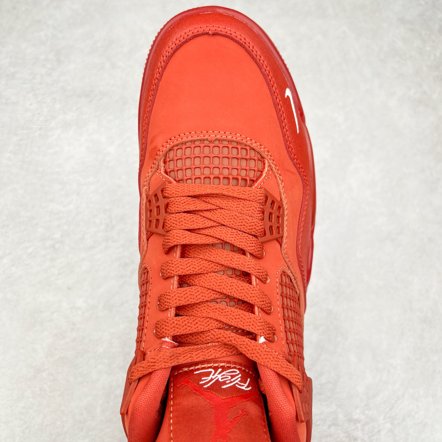 图片[4]-＃C版 Nigel Sylvester x Air Jordan AJ4 “Brick by Brick” 联名红砖 货号：HF4340-800 口碑大厂出品 原纸板楦头开发 性价比版本 定价合理 定制优质皮料 完美鞋型匹配公司货 正确TPU鞋舌锁扣 最新原厂底模 大底卡色咬花完美 鞋柜必备鞋款 终端现货供应 男女鞋尺码：36 36.5 37.5 38 38.5 39 40 40.5 41 42 42.5 43 44 44.5 45 46 47.5-选品中心