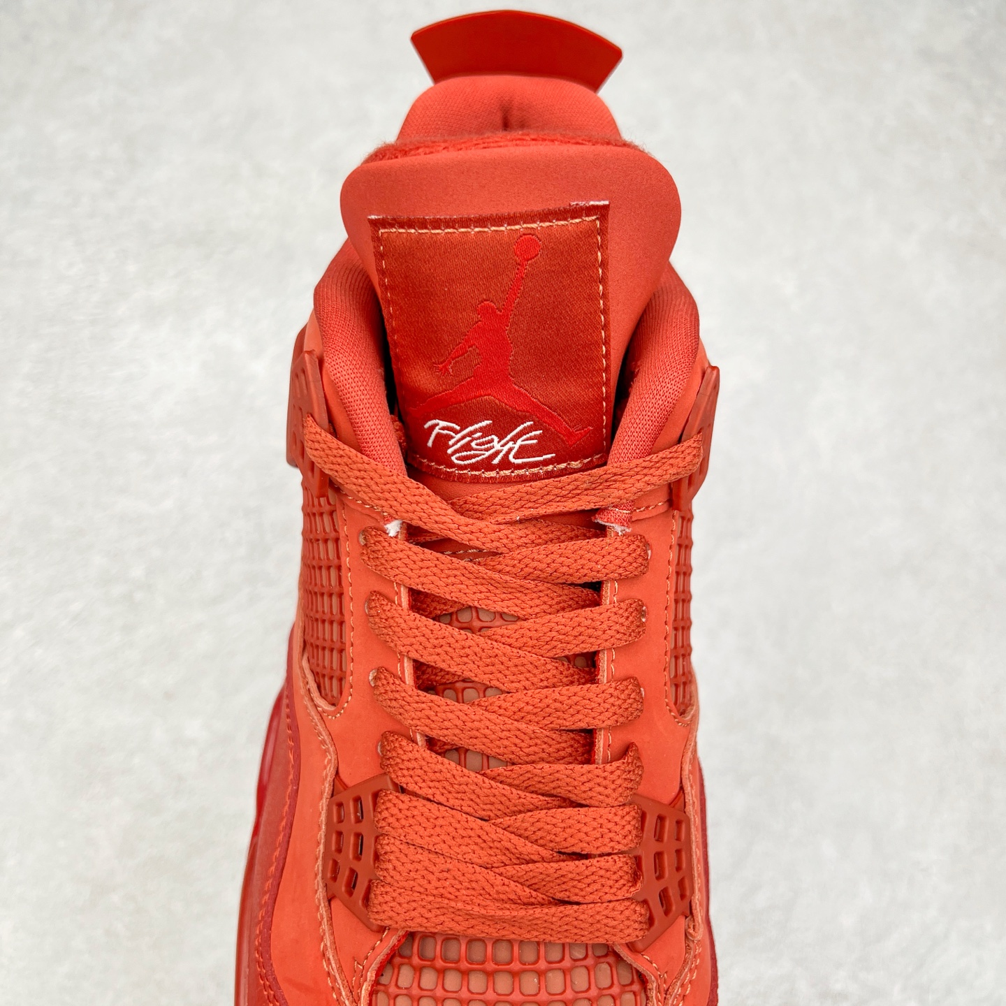 图片[5]-＃C版 Nigel Sylvester x Air Jordan AJ4 “Brick by Brick” 联名红砖 货号：HF4340-800 口碑大厂出品 原纸板楦头开发 性价比版本 定价合理 定制优质皮料 完美鞋型匹配公司货 正确TPU鞋舌锁扣 最新原厂底模 大底卡色咬花完美 鞋柜必备鞋款 终端现货供应 男女鞋尺码：36 36.5 37.5 38 38.5 39 40 40.5 41 42 42.5 43 44 44.5 45 46 47.5-选品中心