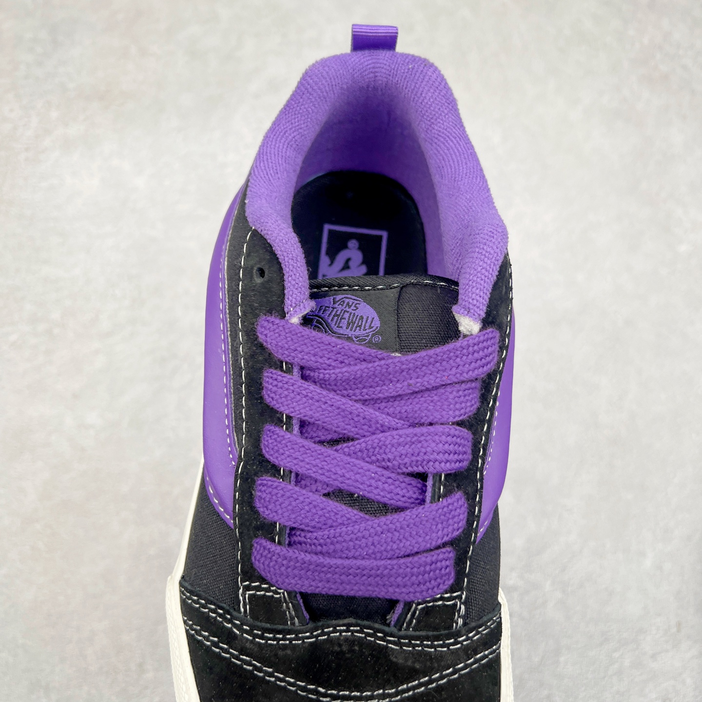 图片[5]-Vans Knu Skool 黑紫 肥胖版立体大Logo 加厚鞋舌 低帮复古休闲硫化面包鞋 尺码：35 36 36.5 37 38 38.5 39 40 40.5 41 42 42.5 43 44 工艺：硫化1：1（重量1：1、真标、原钢印、材质标、鞋型标、合格证）-选品中心