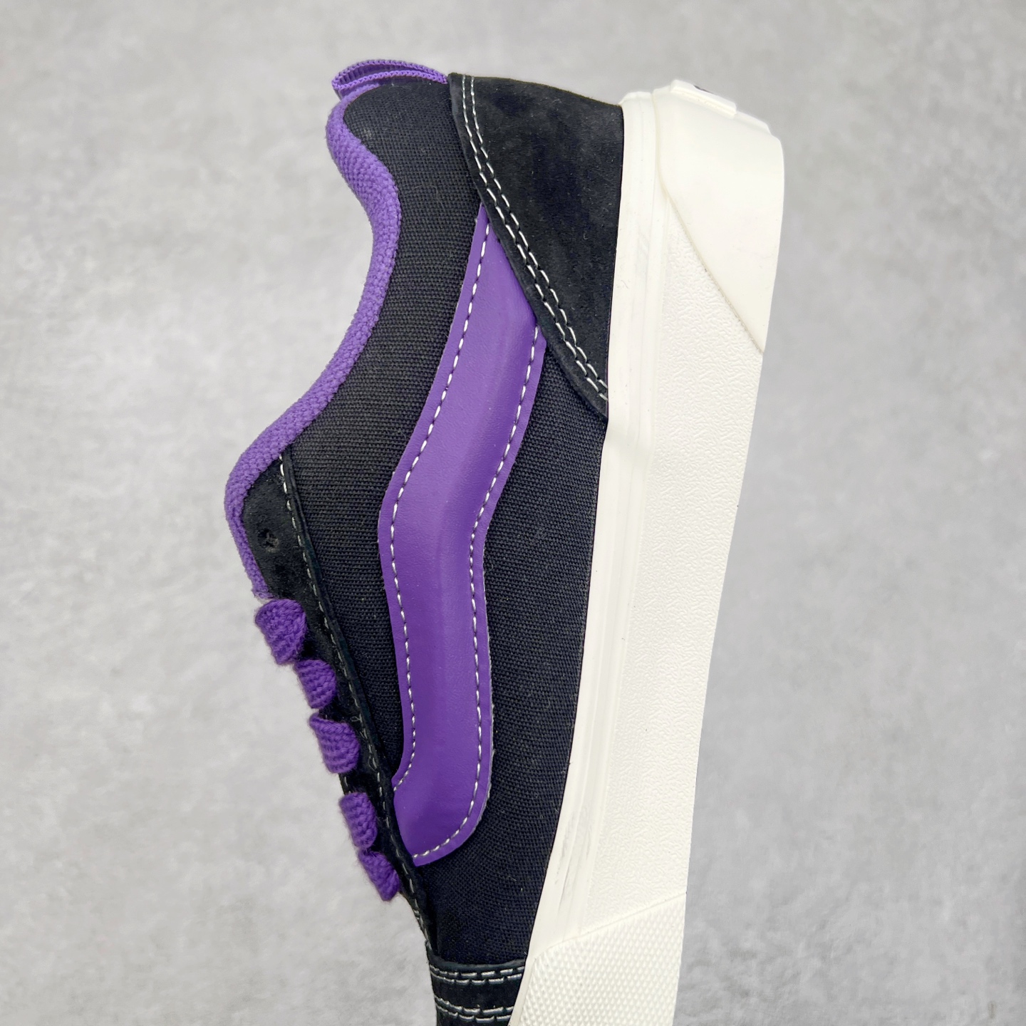图片[7]-Vans Knu Skool 黑紫 肥胖版立体大Logo 加厚鞋舌 低帮复古休闲硫化面包鞋 尺码：35 36 36.5 37 38 38.5 39 40 40.5 41 42 42.5 43 44 工艺：硫化1：1（重量1：1、真标、原钢印、材质标、鞋型标、合格证）-选品中心