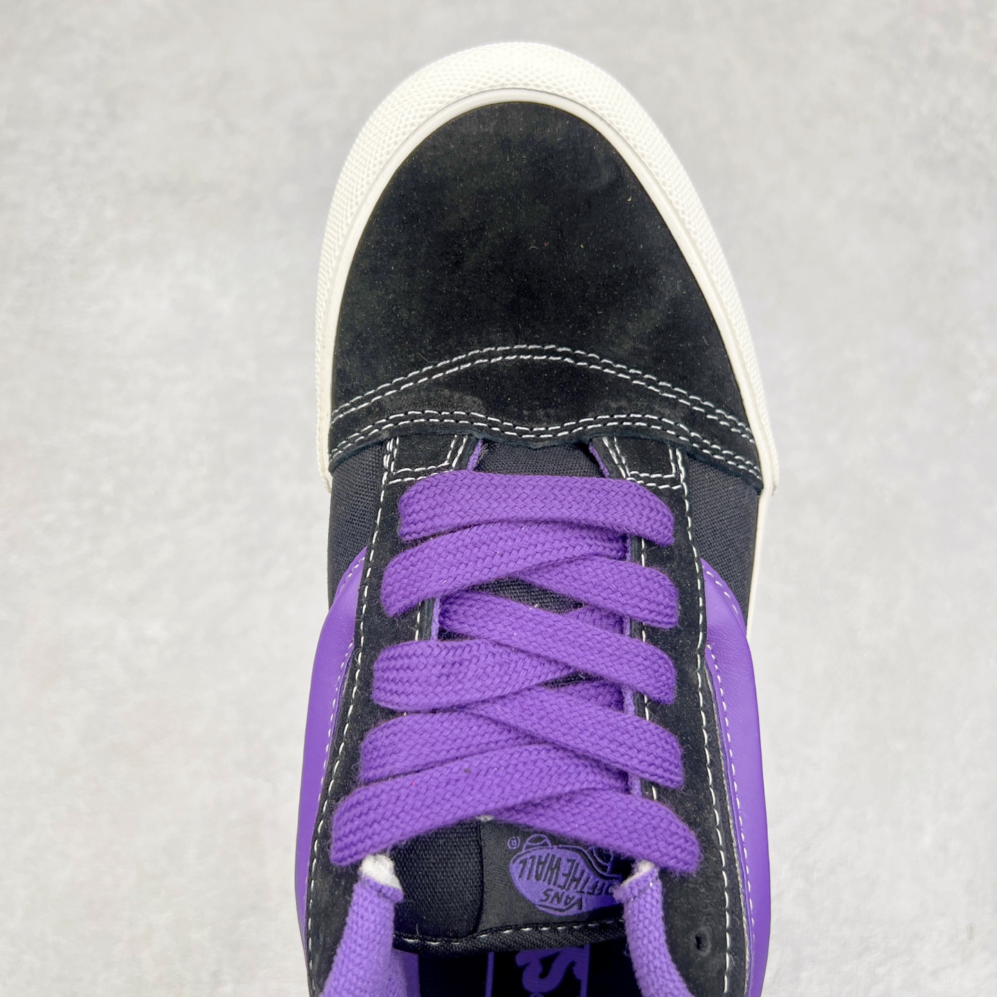 图片[4]-Vans Knu Skool 黑紫 肥胖版立体大Logo 加厚鞋舌 低帮复古休闲硫化面包鞋 尺码：35 36 36.5 37 38 38.5 39 40 40.5 41 42 42.5 43 44 工艺：硫化1：1（重量1：1、真标、原钢印、材质标、鞋型标、合格证）-选品中心