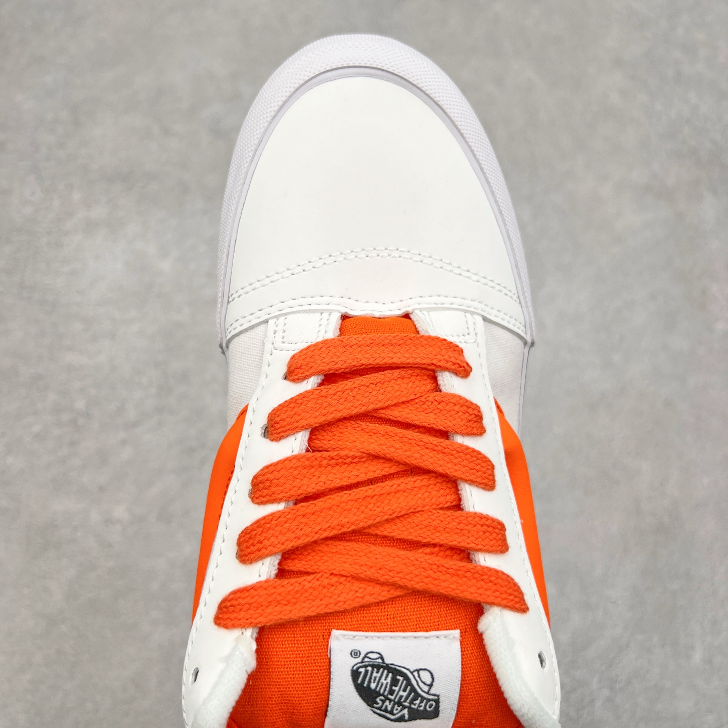 图片[4]-Vans Knu Skool 白橙色 官方新款 复古休闲胖胖面包鞋 肥胖版大LOGO原版全皮猪八面料 尺码：35 36 36.5 37 38 38.5 39 40 40.5 41 42 42.5 43 44 45 工艺：硫化1：1（重量1：1、真标、原钢印、材质标、鞋型标、合格证）-选品中心