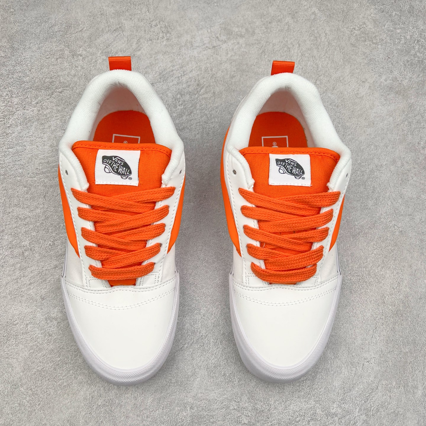 图片[2]-Vans Knu Skool 白橙色 官方新款 复古休闲胖胖面包鞋 肥胖版大LOGO原版全皮猪八面料 尺码：35 36 36.5 37 38 38.5 39 40 40.5 41 42 42.5 43 44 45 工艺：硫化1：1（重量1：1、真标、原钢印、材质标、鞋型标、合格证）-选品中心