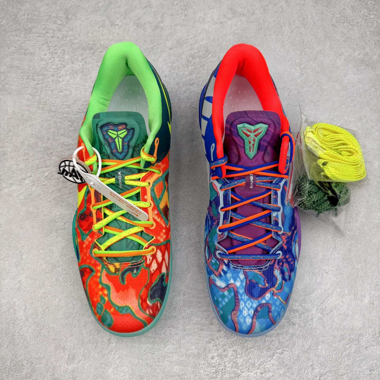 图片[2]-＃灭世海外版 NK Zoom Kobe Ⅷ System 科比8代复刻实战运动低帮文化篮球鞋 鸳鸯配色 HM9621-900 纯原海外版气垫品质吊打各路纯原 气压➕耐久双重保障 前掌ZOOM TURBO➕后掌马蹄Zoom 后掌澎湃脚感无出其右 全套冲刀改版 鞋型还原度95% 宽脚选手必入货品 鞋头2.5mm上翘空间 不挤脚 完美释放脚趾活动空间 正码正拍 脚型适配性 市场最强没有之一 鞋面工艺全新升级 100%对标正品 原厂聚氨酯蛇鳞 珠光密度同步正品 Swoosh喷漆工艺 还原度接近100% 全新后跟TPU模具 正确S型弧度 区分市场纯原（市场纯原采用公版模具 后跟TPU几乎无弧度）国产天花板橡胶配方 抓地力爆炸 海外口碑炸裂 鞋舌LOGO正确内嵌压印 原厂碳板 正确原盒 厚积薄发 王者归来 拒绝杀猪 拒绝套路 灭世纯原海外版科比系列 致力打造实战第一标杆 尺码：39-47.5 全新模具 正码正拍-选品中心