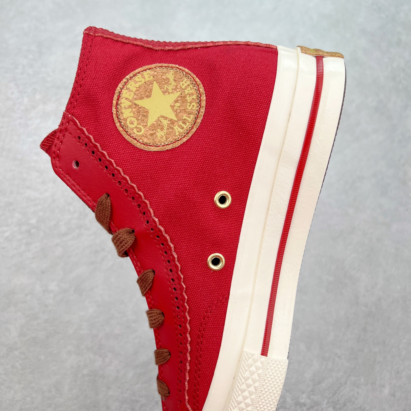 图片[7]-Converse Chuck 1970s 拼接复古红 经典70s鞋型 皮质与帆布拼接 高级感十足 搭配红酒软木塞Logo标设计 设计感拉满 货号：A12460C 尺码：35 36 36.5 37 37.5 38 39 39.5 40 41 41.5 42 42.5 43 44-选品中心