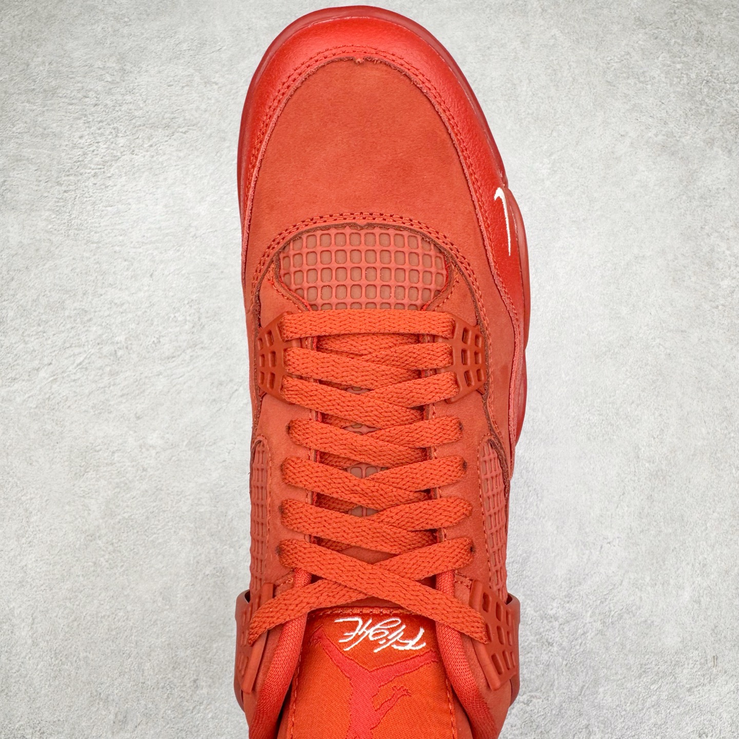 图片[4]-＃K版纯原 Nigel Sylvester x Air Jordan AJ4 “Brick by Brick” 联名红砖 货号：HF4340-800 全新升级改良 原鞋原楦原纸板同源开发 完美呈现乔4的版型 内侧正确双色网格 还原细节 原厂皮料 正确气垫颜色 正确网格工艺 正确拉帮工艺 全鞋原装材料制作 原档案原模具打造 支持全方位与正品对比 尺码：40 40.5 41 42 42.5 43 44 44.5 45 46 47.5-选品中心