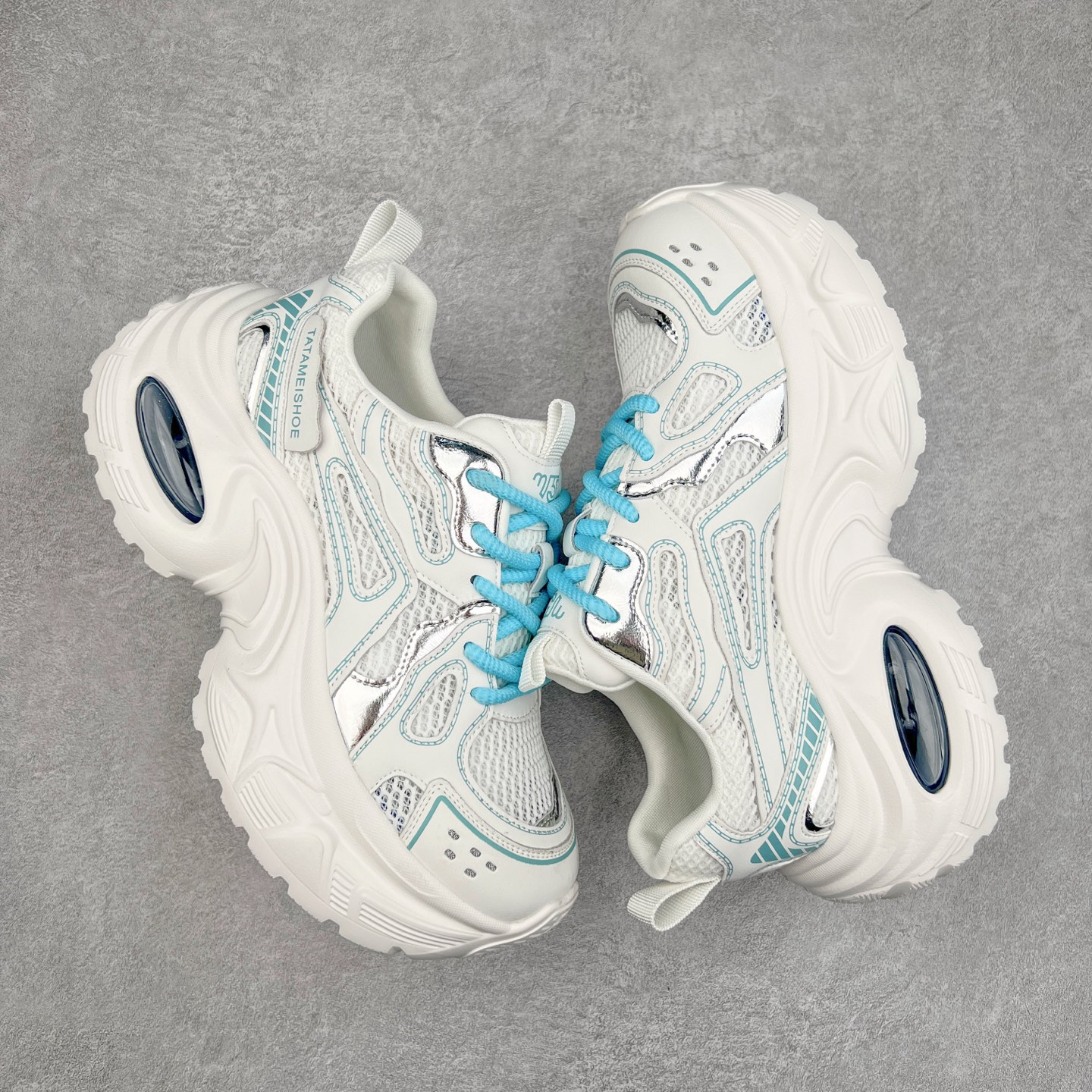 图片[3]-GG-CC Chunky Low休闲运动气垫厚底增高老爹鞋系列 广东大厂出品 完美细节 25ss春季新款厚底增高 大长腿 时髦look轻松定格 不费力展现率性氛围 高档银盒 酷帅机能风不规则设计气垫大底 白黄兰拼色造型设计 轻便舒适百搭 GGCC厚底增高简直就是小个子的快乐!不管怎么搭都好看~ 尺码：35 36 37 38 39 40-选品中心