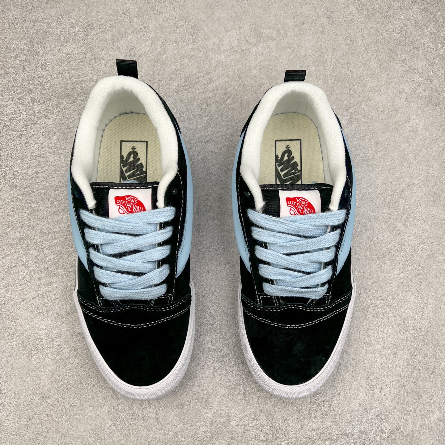 图片[2]-Vans Knu Skool 黑蓝 官方新款 复古休闲胖胖面包鞋 肥胖版大LOGO原版全皮猪八面料 尺码：35 36 36.5 37 38 38.5 39 40 40.5 41 42 42.5 43 44 工艺：硫化1：1（重量1：1、真标、原钢印、材质标、鞋型标、合格证）-选品中心